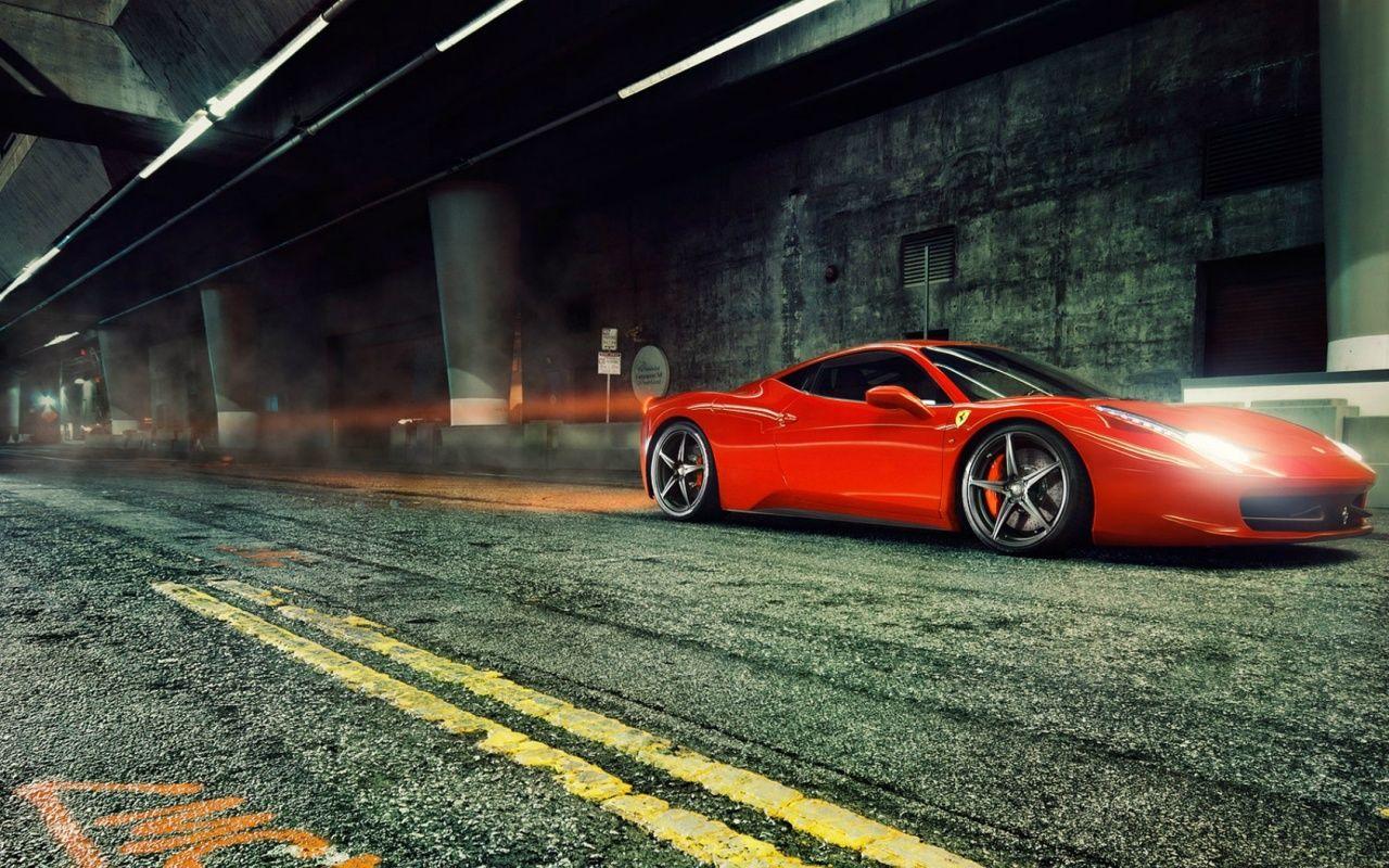 1280x800 ferrari 458 italia red lights Desktop Wallpaperk HD