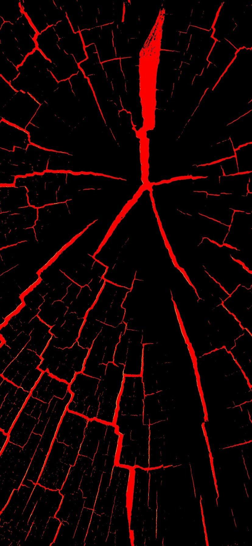 828x1792 Cracks, Black And Red, Abstract 1242x2688 IPhone 11 Pro XS Max