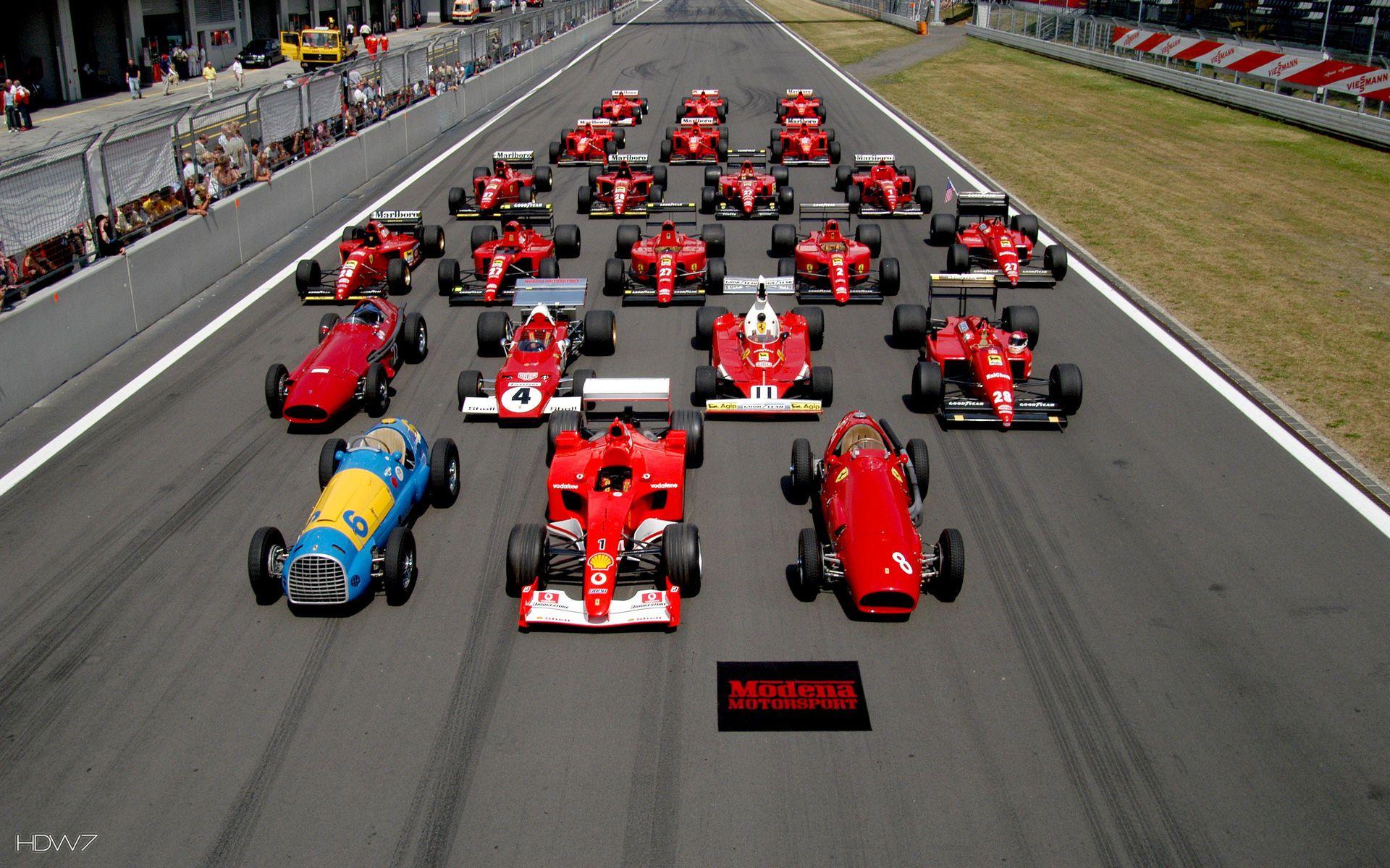 1920x1200 ferrari formula 1 history cars on a circuit wallpaper. HD