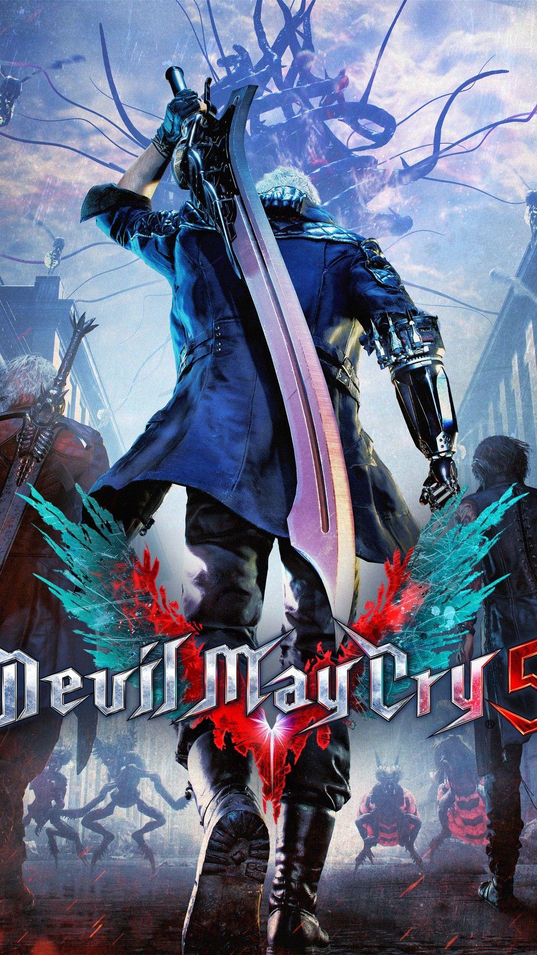 Hình nền 1080x1920 Devil May Cry 5, Dante, Nero, E3 2018, 4K, 8K, 2019