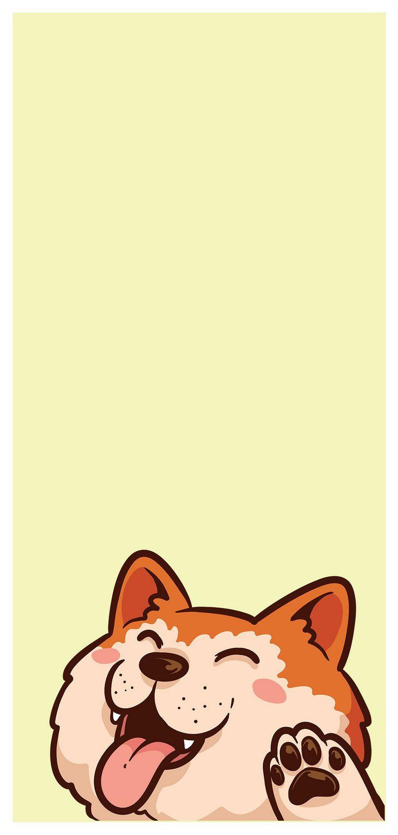 808x1692 cartoon dog mobile phone wallpaper background image free