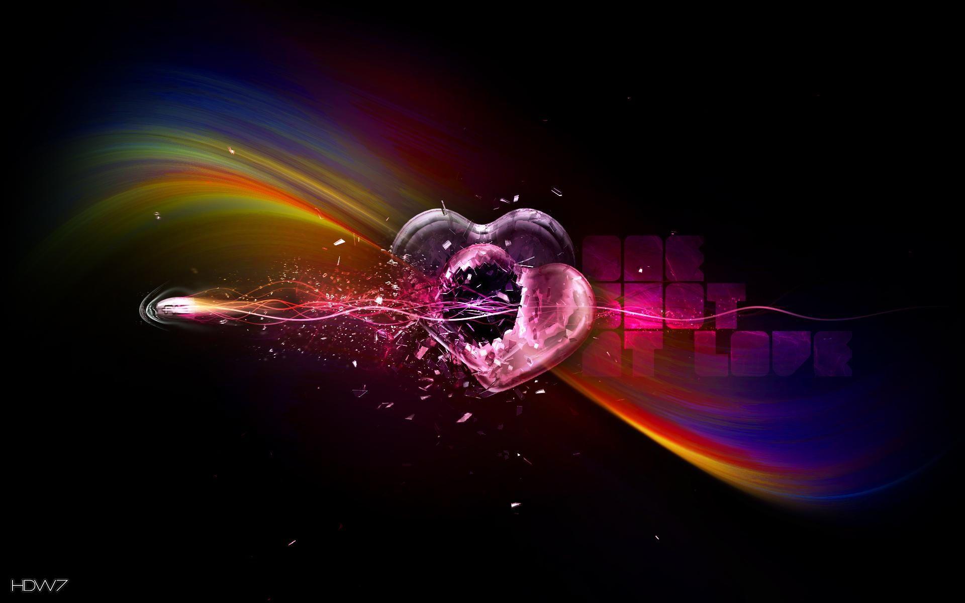 1920x1200 broken heart bullet one shot hearts glass. HD wallpaper gallery
