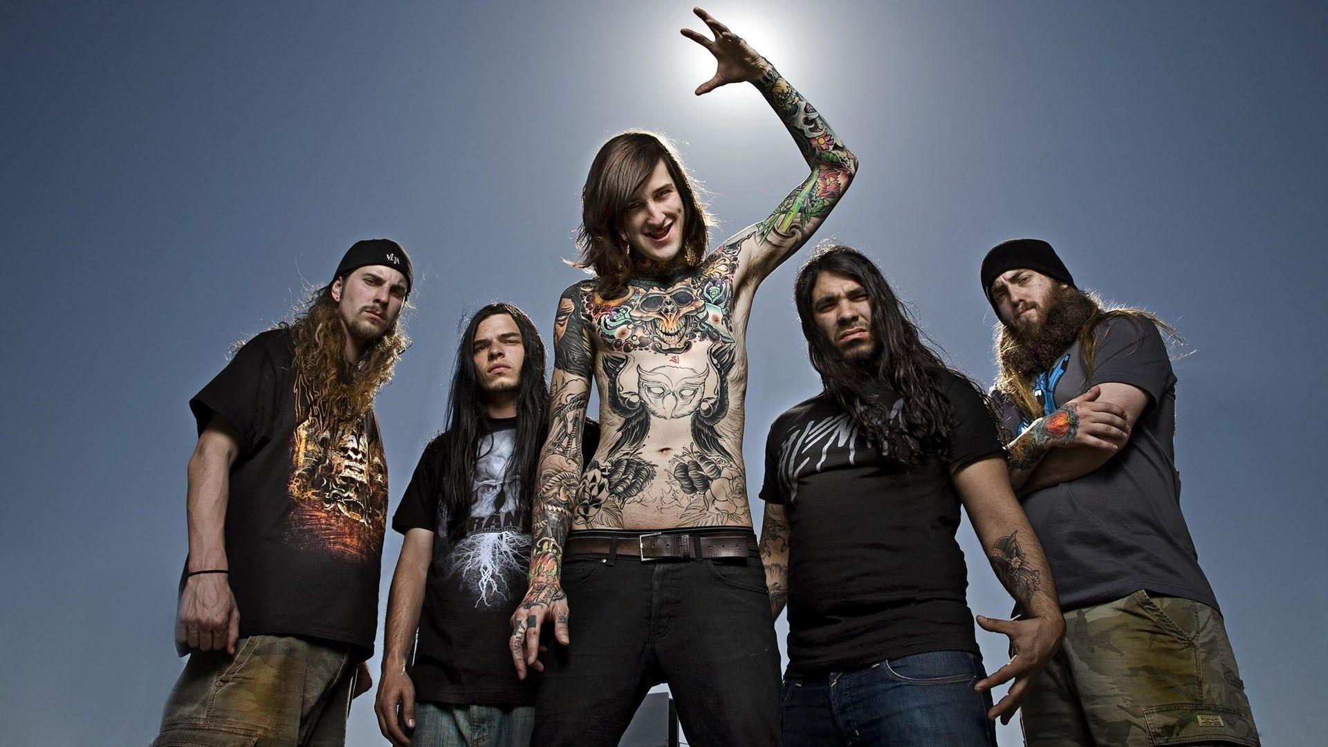 1920x1080 Download Wallpaper 1920x1080 suicide silence, tattoo, rockers, sky
