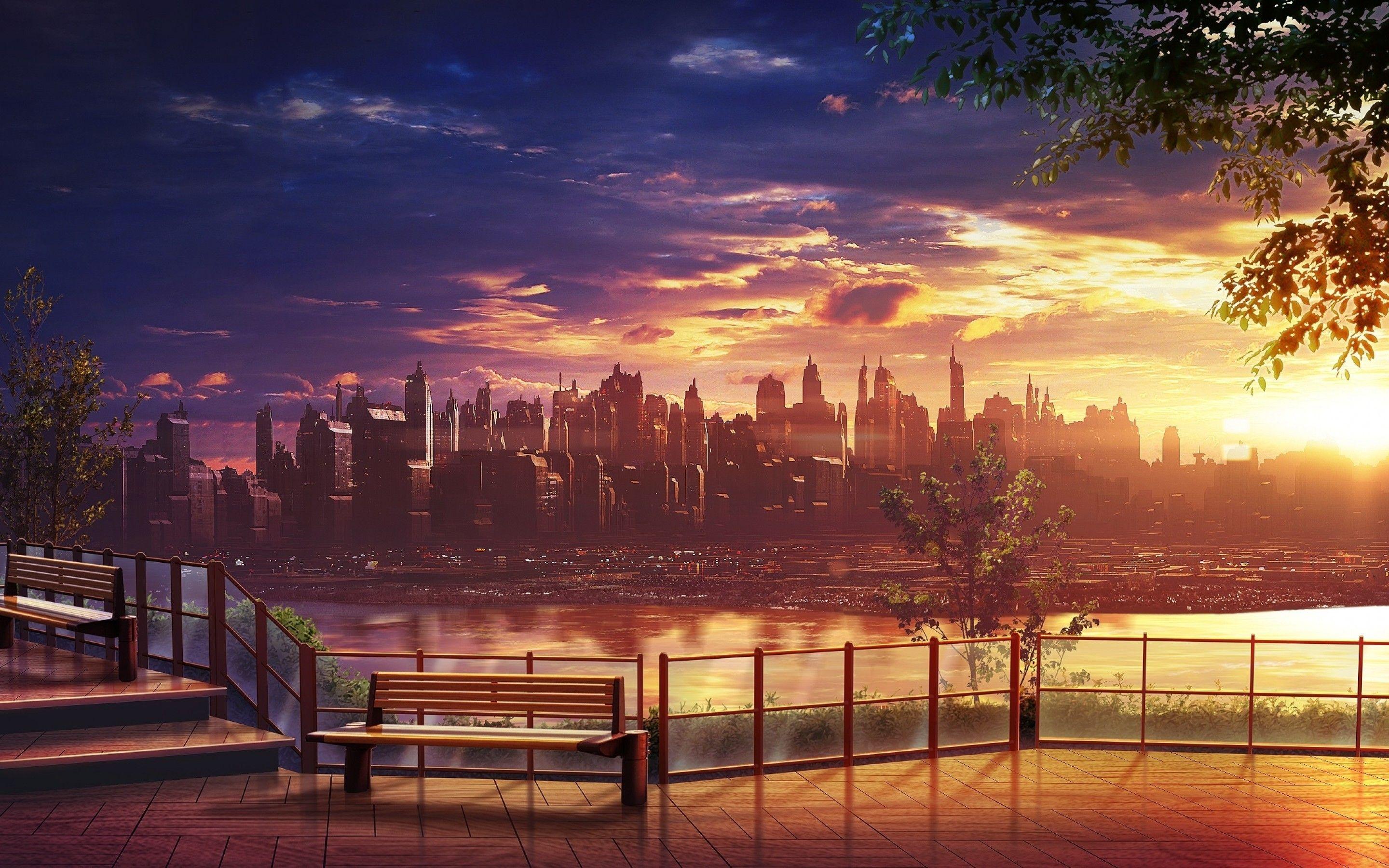 Anime Skyline Wallpapers Top Free Anime Skyline Backgrounds