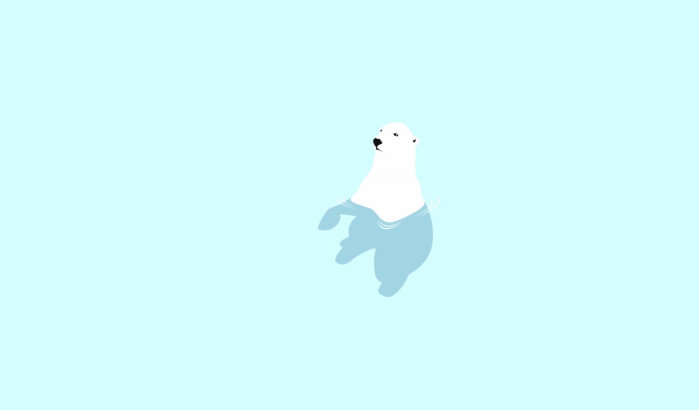 1440x846 Cartoon Polar Bear Wallpaper