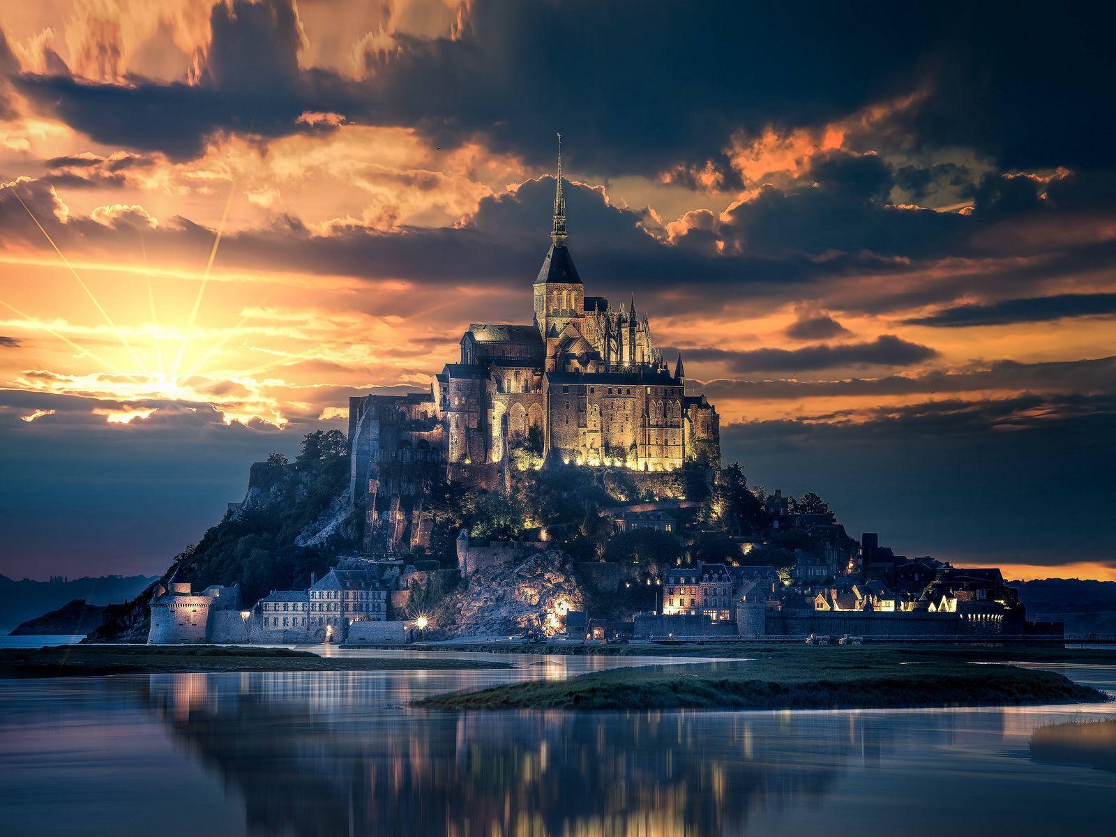 1600x1200 Download Wallpaper 1600x1200 Mont Saint Michel, France, Island