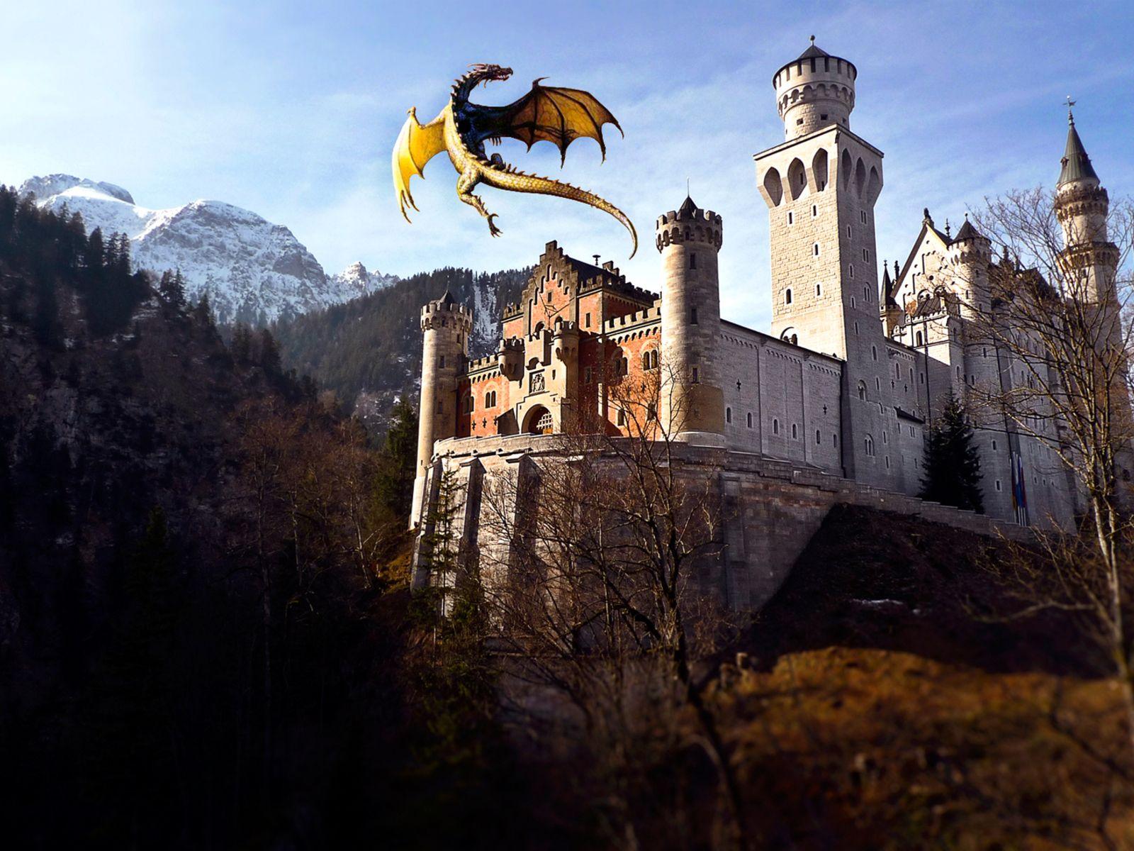 1600x1200 Dragon Castle 1600x1200 Resolution HD 4k Wallpaper
