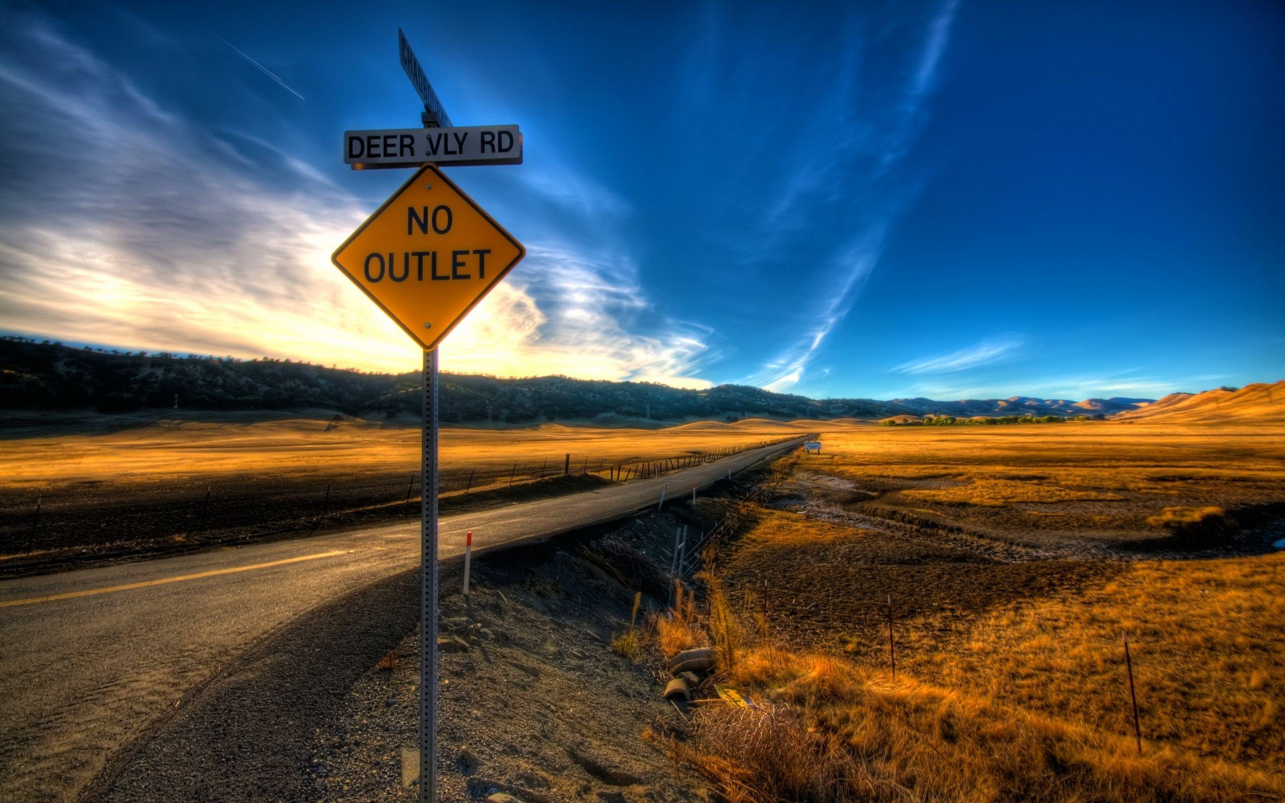 2560x1600 Desert road into the distance HD Desktop Wallpaper. HD Desktop