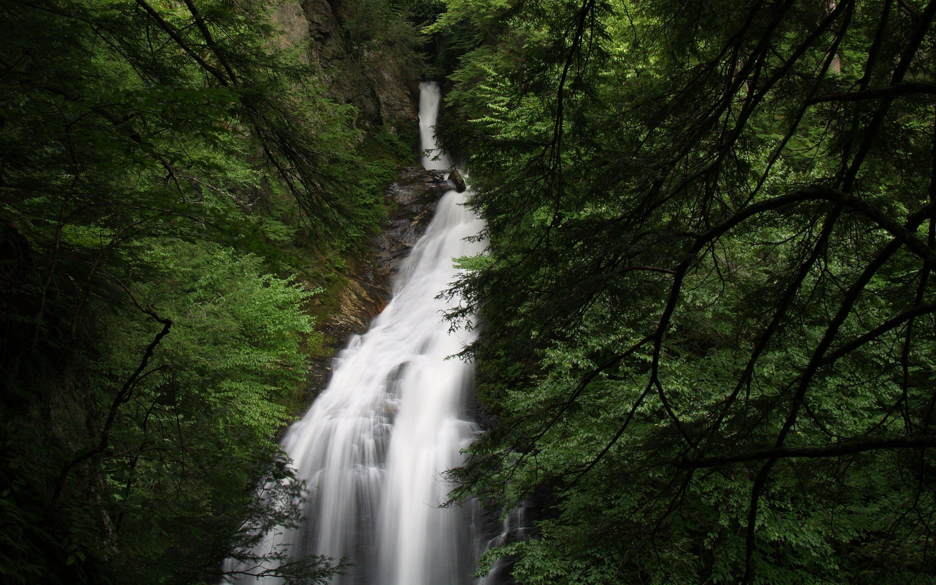 3200x2000 Falls Waterfall Woods River Trees Mountain Hill Vermont 14