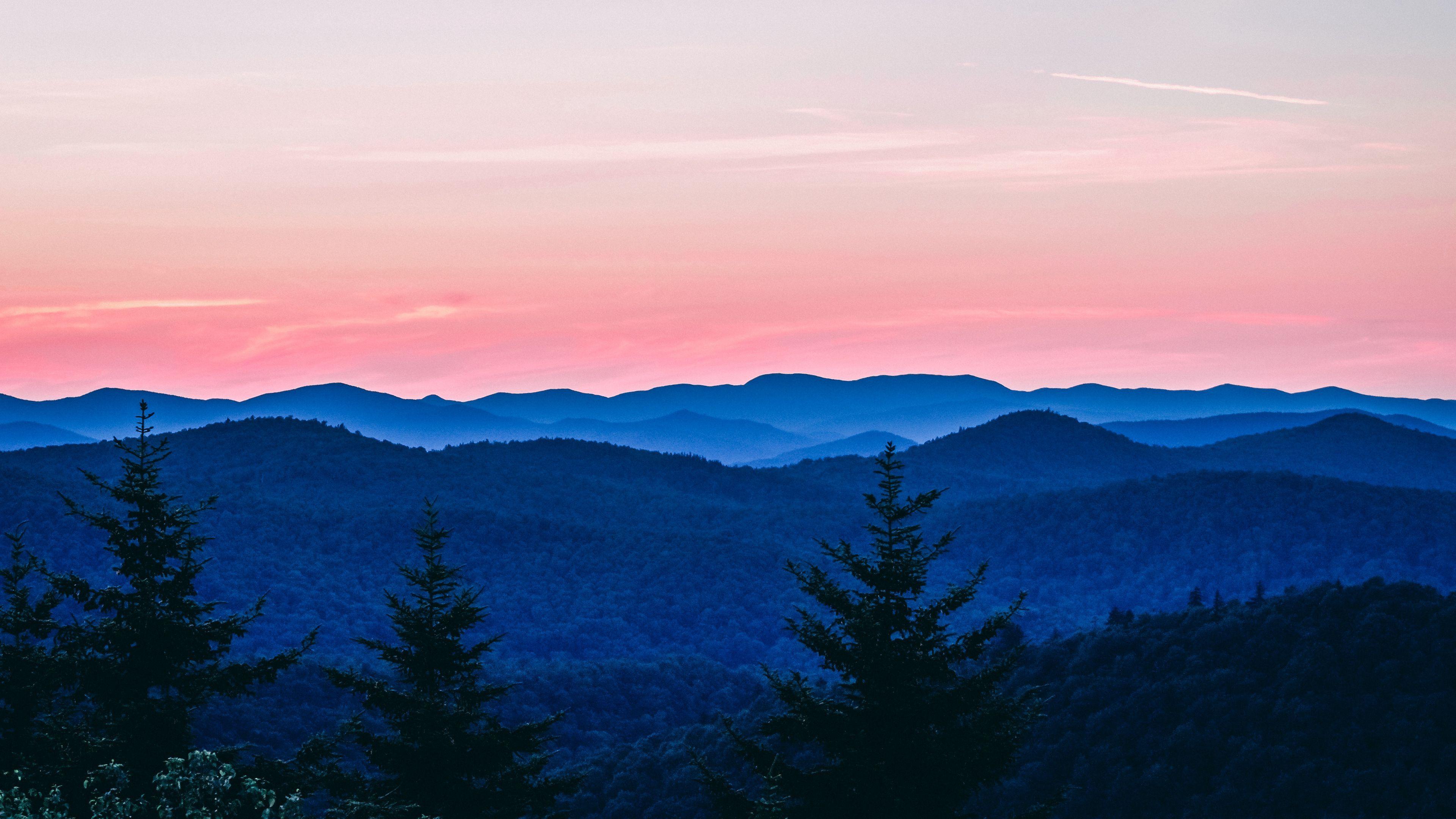 3840x2160 Download wallpaper 3840x2160 mountains, trees, sky, vermont