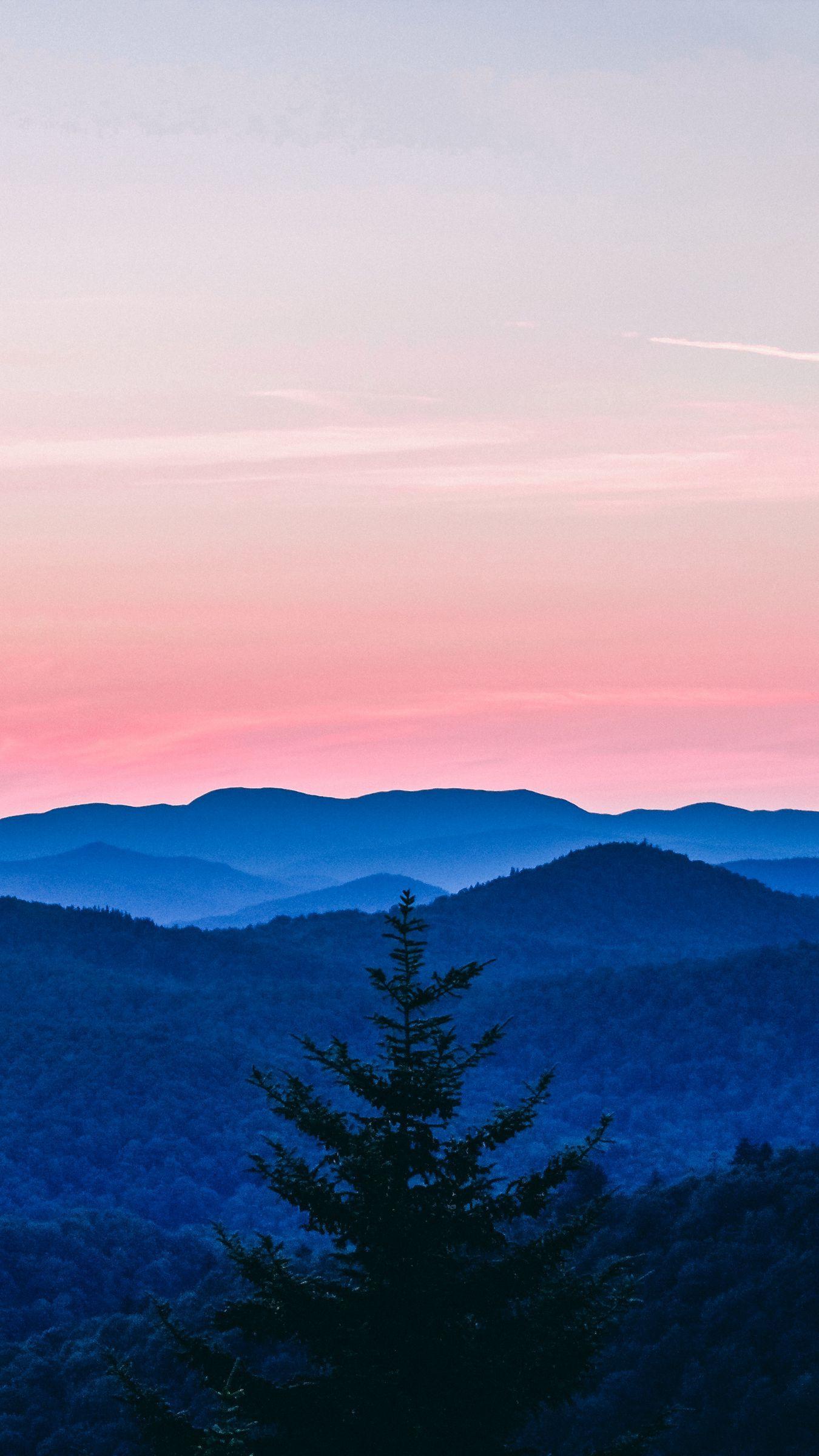 1350x2400 Download wallpaper 1350x2400 mountains, trees, sky, vermont