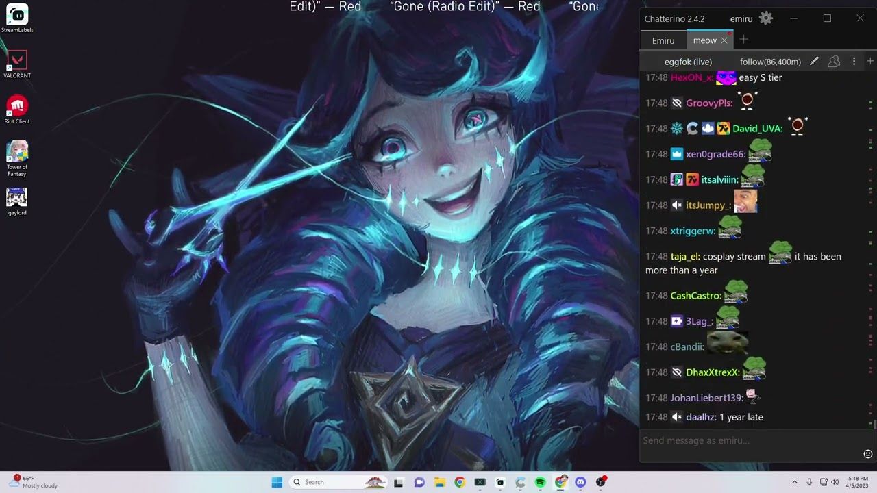 1280x720 Emiru Alt Stream - [April 5th, 2023] League and Valorant