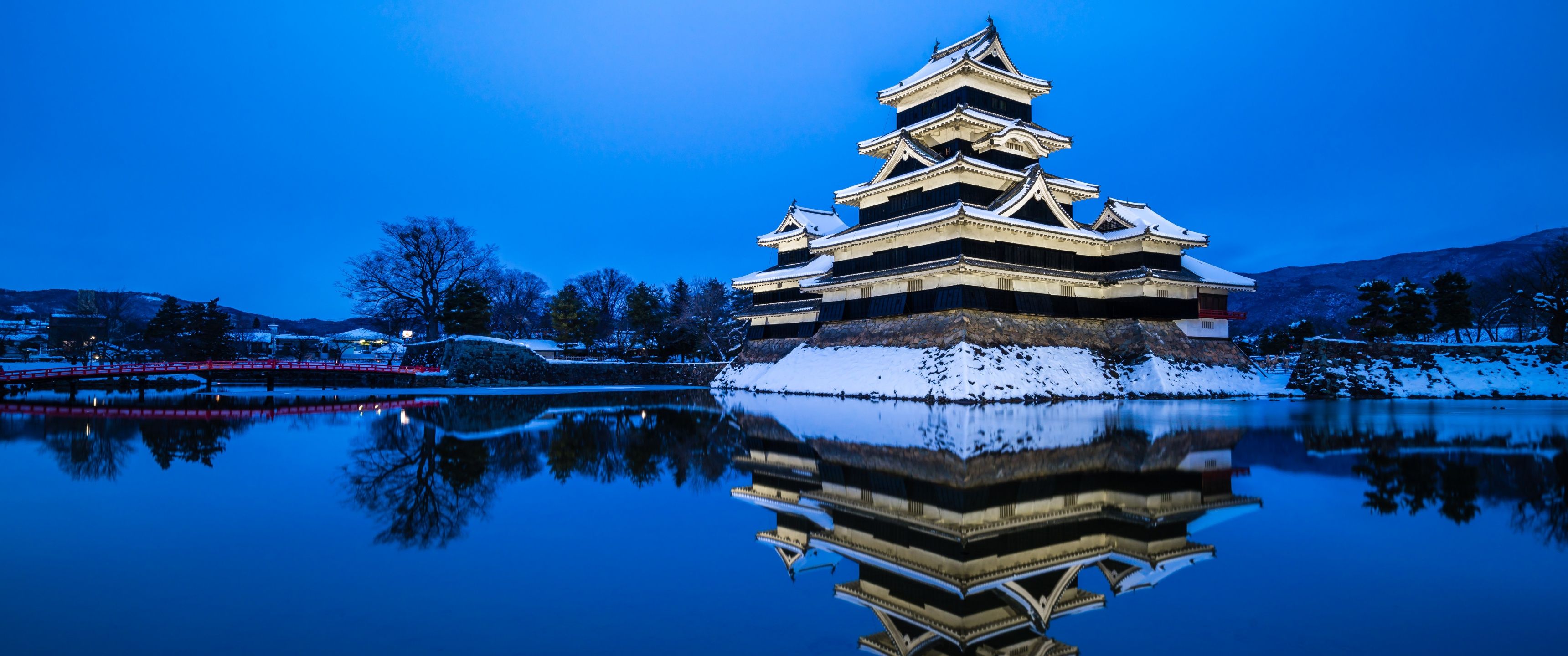 3440x1440 Matsumoto Castle Wallpaper 4K, Japan, Historical landmark, 5K