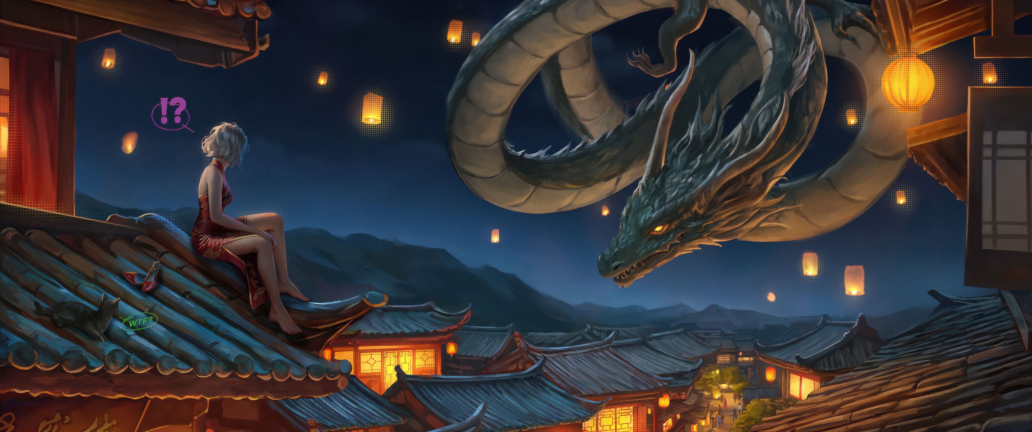 3440x1440 The Girl And The Dragon UltraWide Quad HD 1440P , HD 4k Wallpaper , Image, Background, Photos and Picture