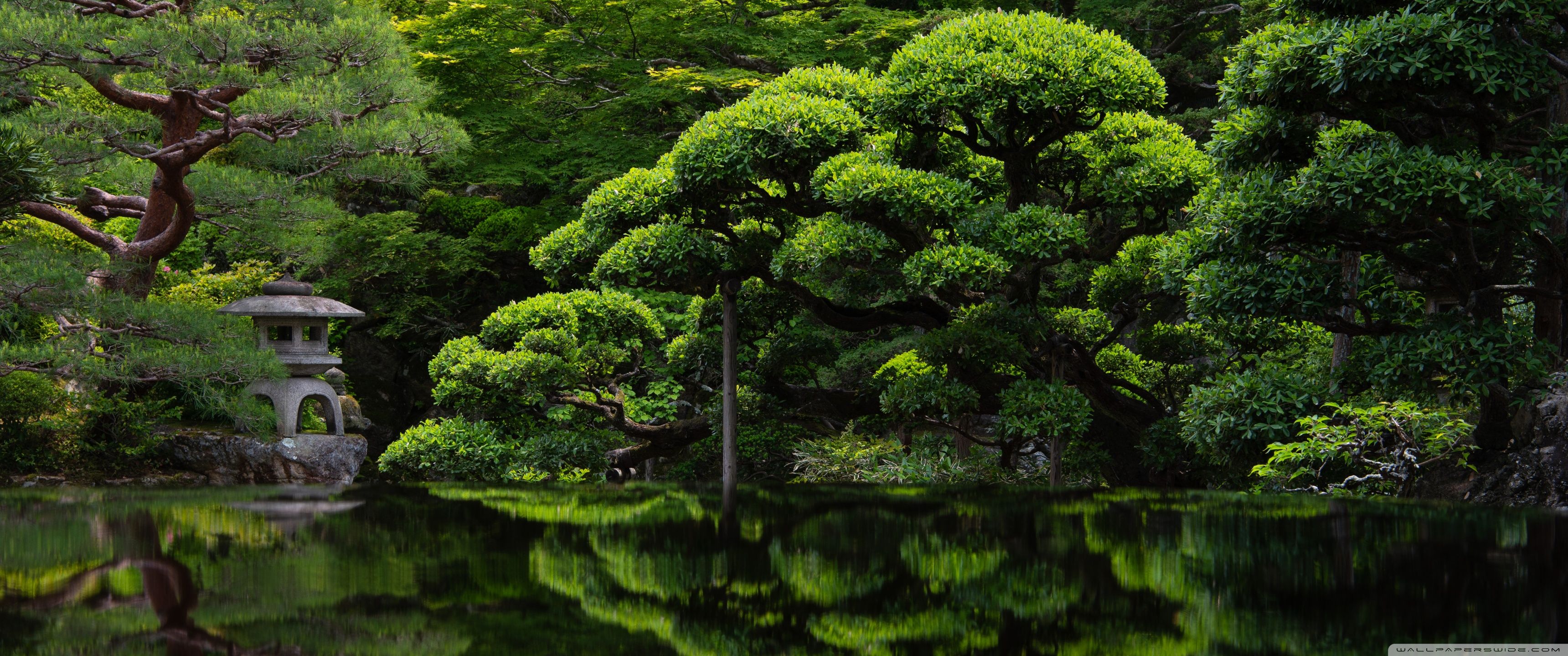 3440x1440 Traditional Japanese Garden 4K UHD Wallpaper for UltraHD Desktop and TV : Widescreen and UltraWide Display