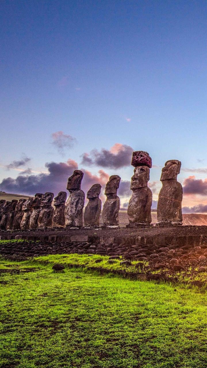 720x1280 Easter Island Moai Statues. Travel destinations easter island, Easter island aesthetic, Easter island photo