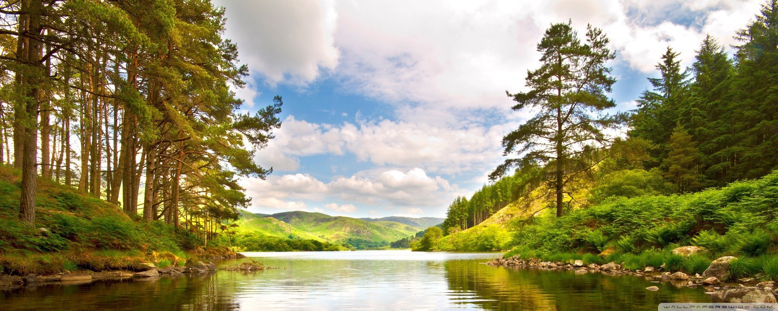 2560x1024 Mountain Lake, Summer 4K UHD Wallpaper for UltraHD Desktop and TV : Dual Monitor : Smartphone and Tablet Devices