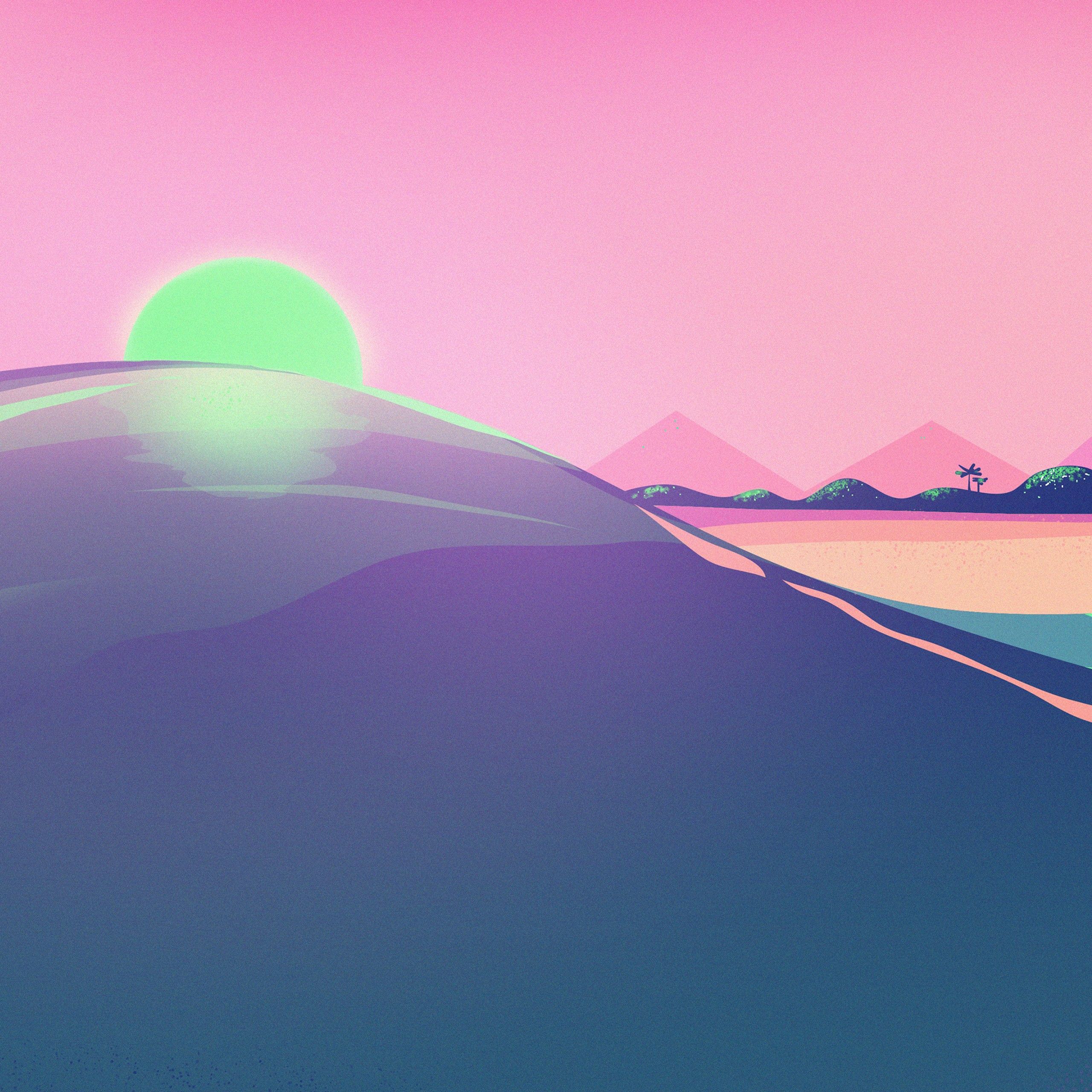 2560x2560 Sunset Beach Landscape 4K Wallpaper
