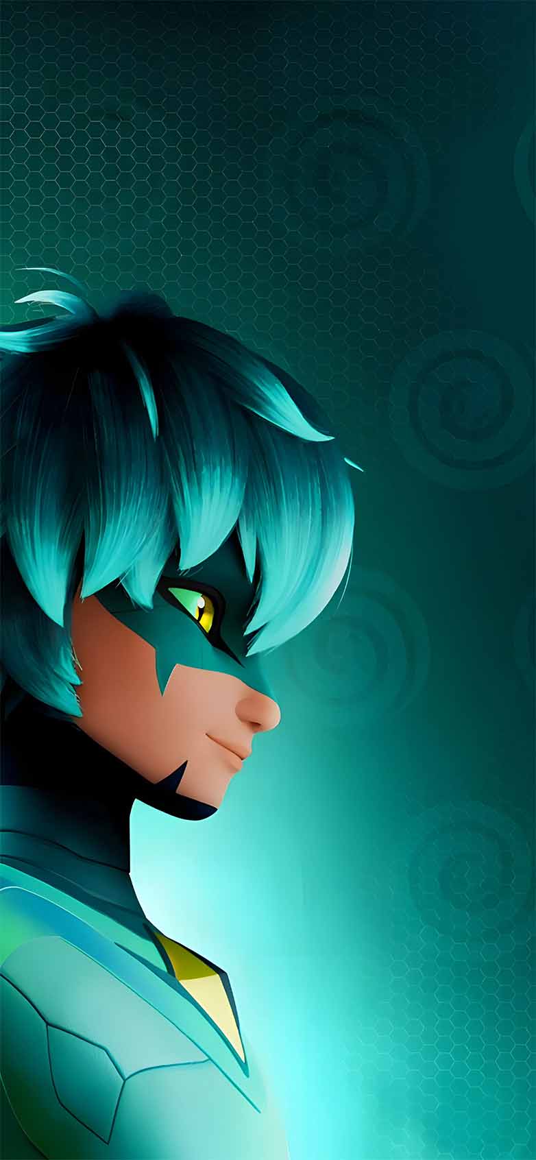 782x1692 Viperion Miraculous Snake Hero Teal Wallpaper