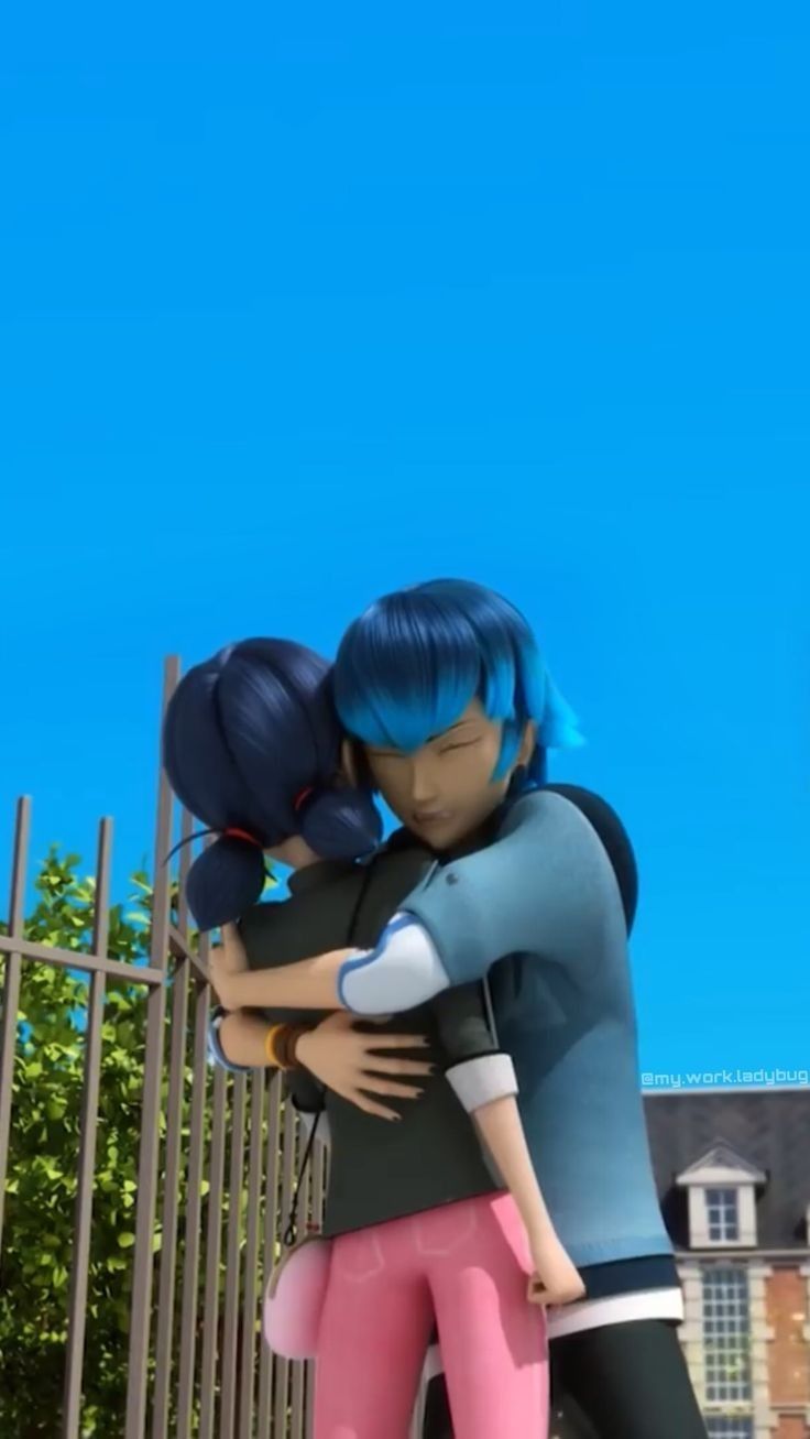 736x1307 Miraculous Ladybug Lukanette Wallpaper