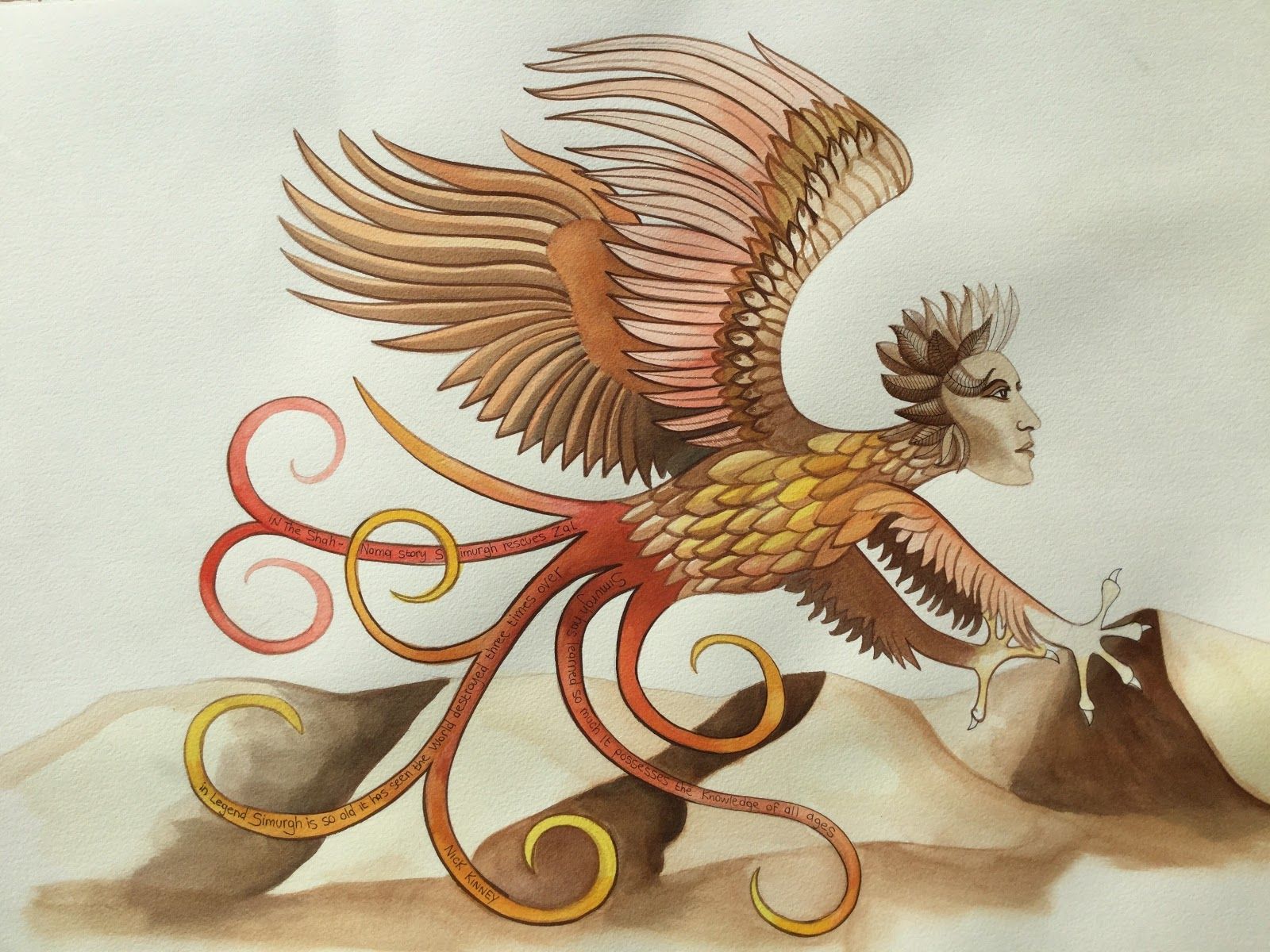 1600x1200 Simurgh, the fabulous bird of Persian mythology