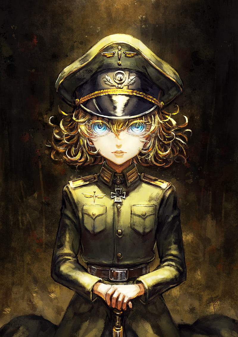 800x1132 Degurechaff tanya, military uniform, sword, youjo senki, Anime, HD phone wallpaper