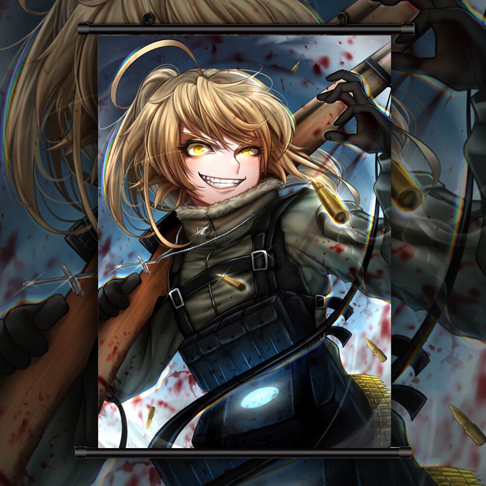 1000x1000 Tanya Degurechaff Youjo Senki Anime HD Print Wall Poster Scroll Home Decor