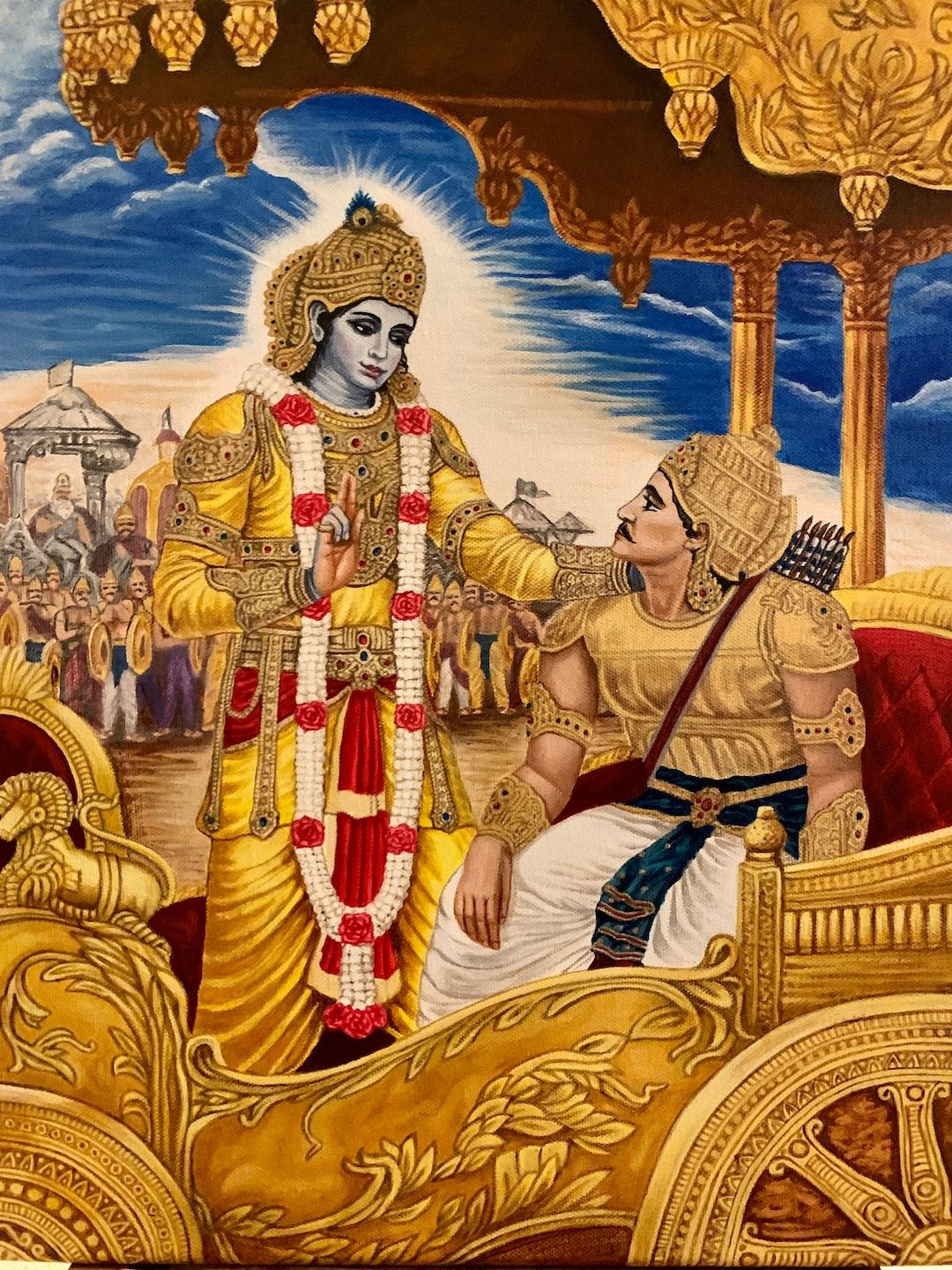 1080x1440 Lord Krishna, 8x10 Print of Original Painting