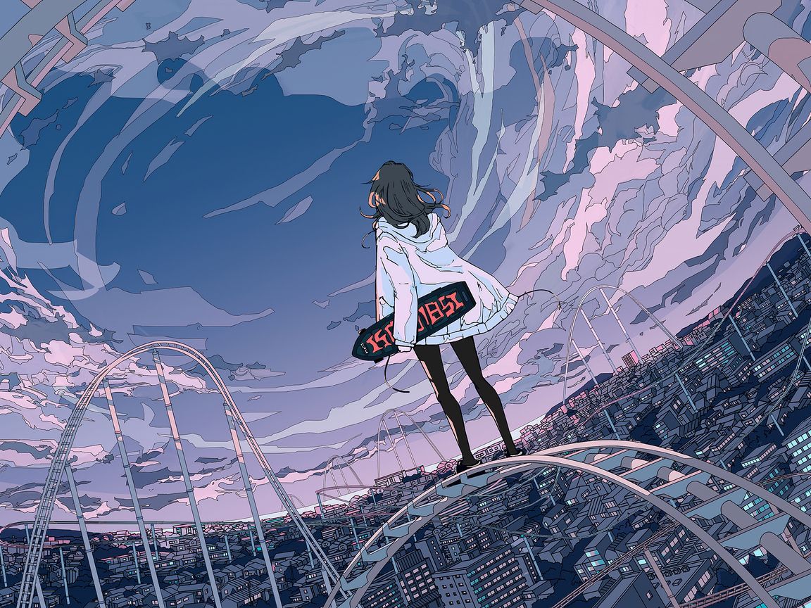 1152x864 Anime Skateboard Wallpaper