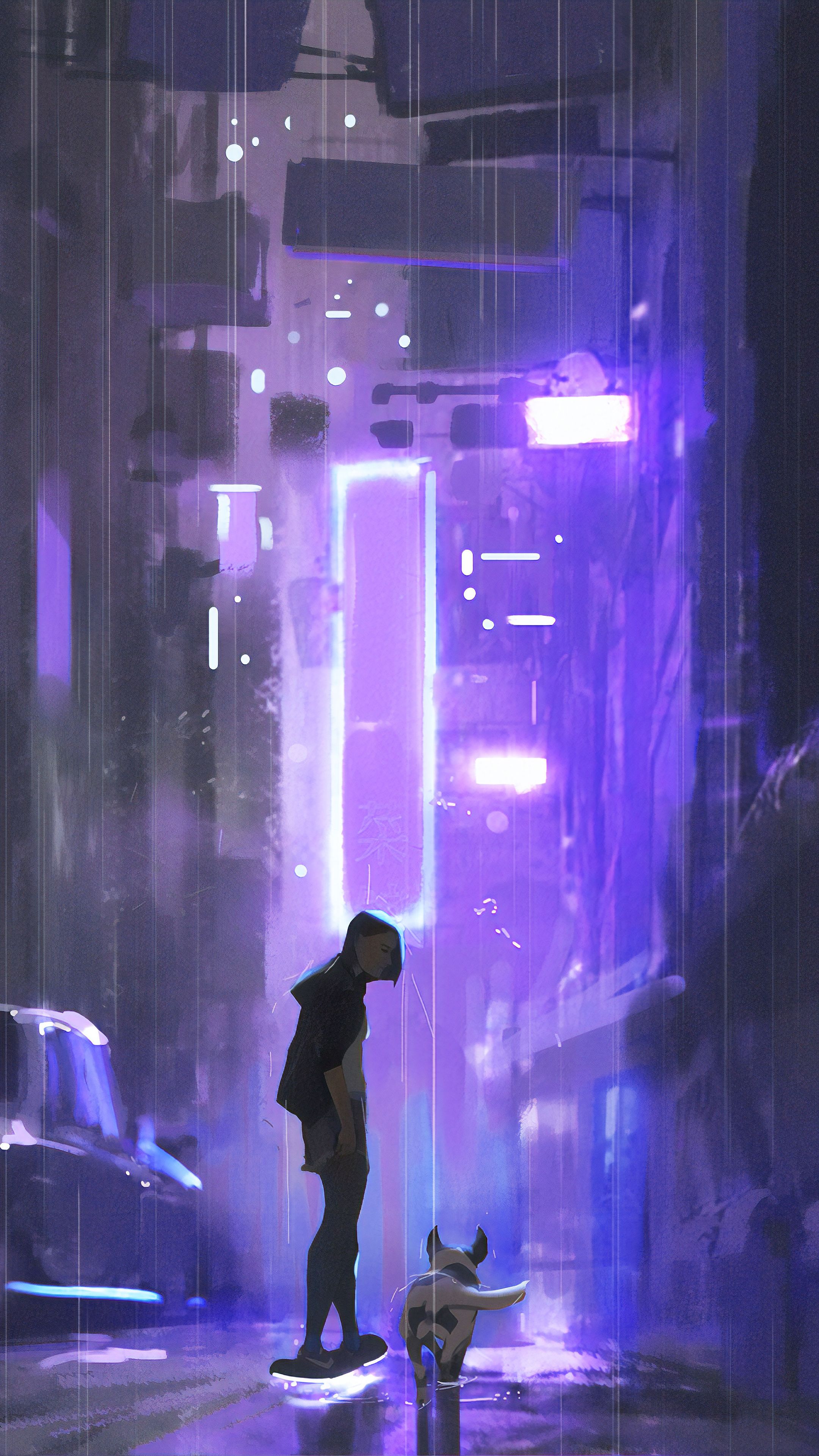 2160x3840 Wallpaper Neon Skateboard, Skateboard, Skateboarding, Art, Purple, Background Free Image