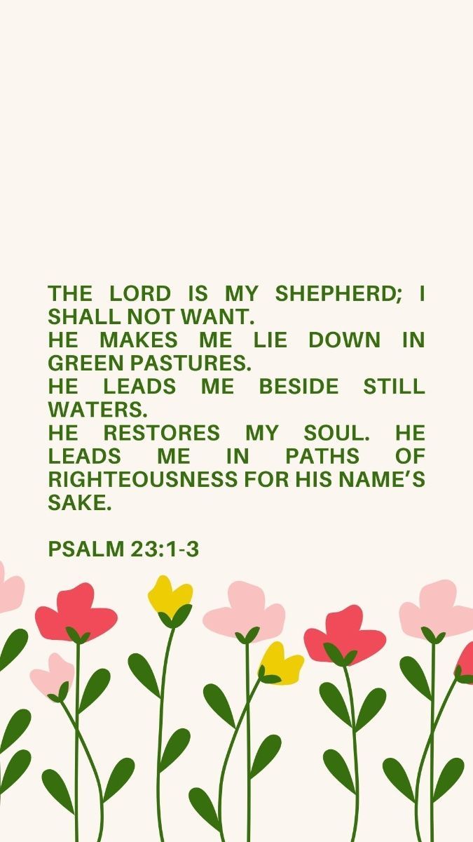 675x1200 THE LORD IS MY SHEPHERD WALLPAPER