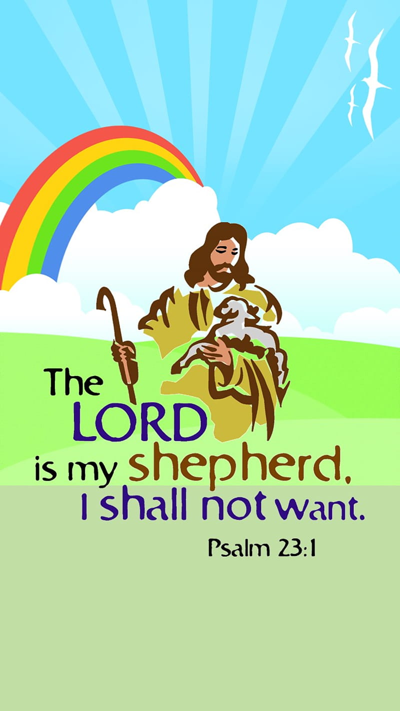 800x1422 The Lord is my Sheph, christian, shepherd, HD phone wallpaper