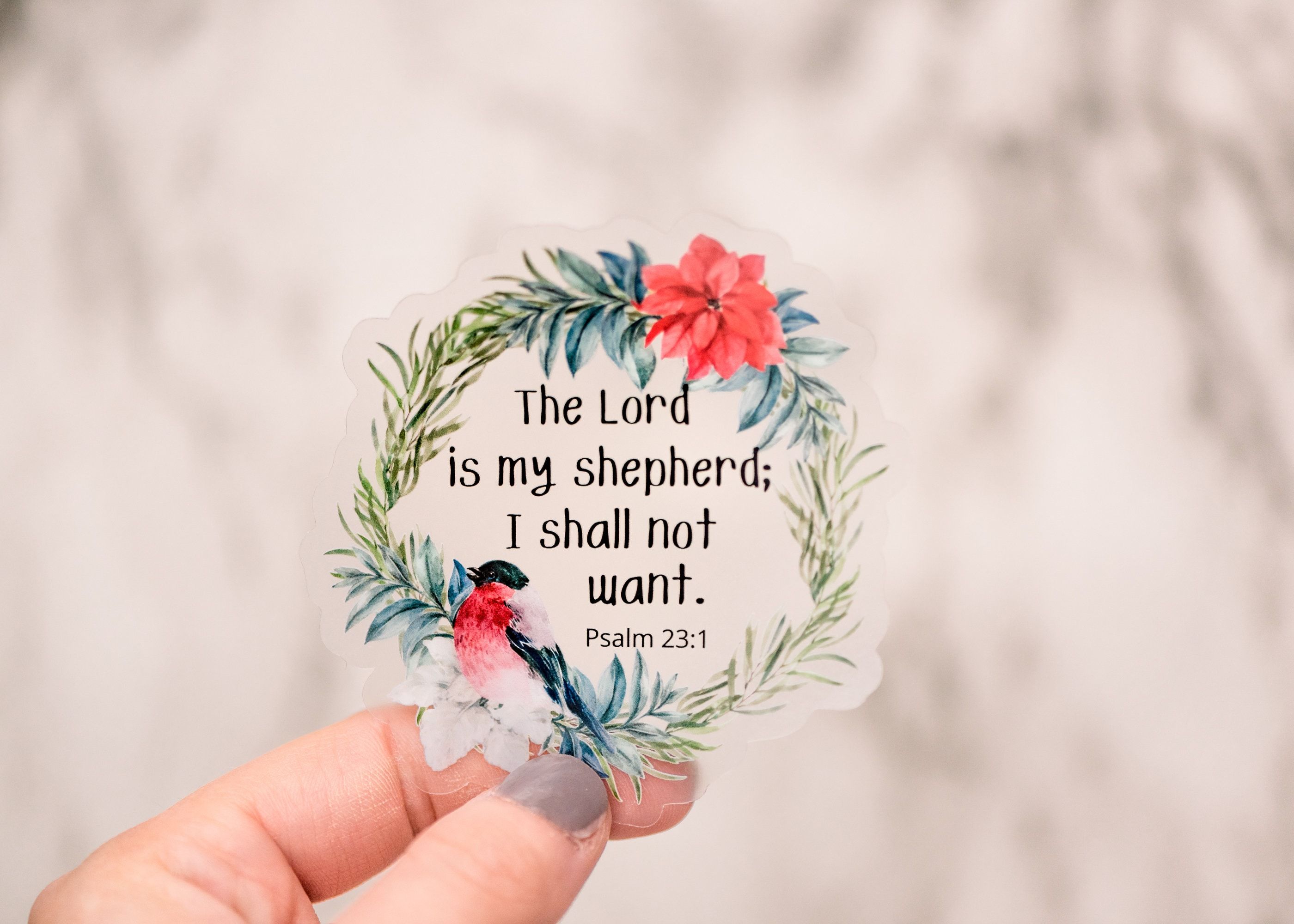2800x2000 Psalm 23: the Lord is My Shepherd Vinyl Sticker