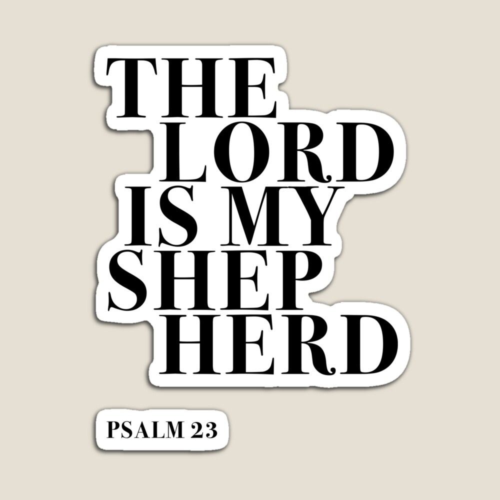 1000x1000 The Lord is my Shepherd, Bible Verse Psalm 23 Poster