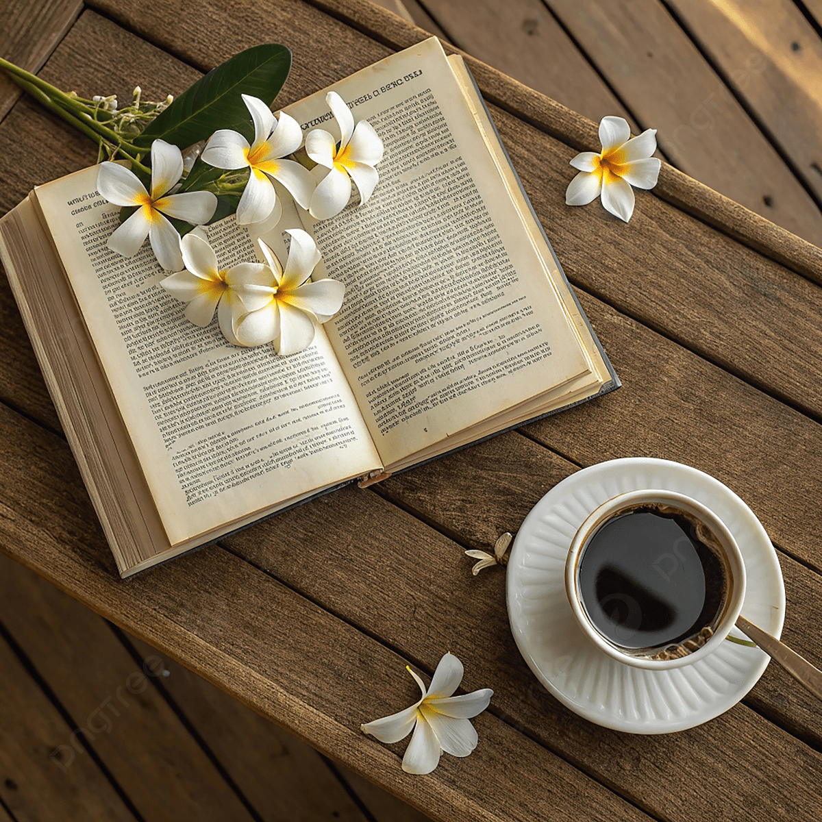 1200x1200 Story Book With Flowers A Cup Coffee, Flowers, Coffee, Book Background Image And Wallpaper for Free Download