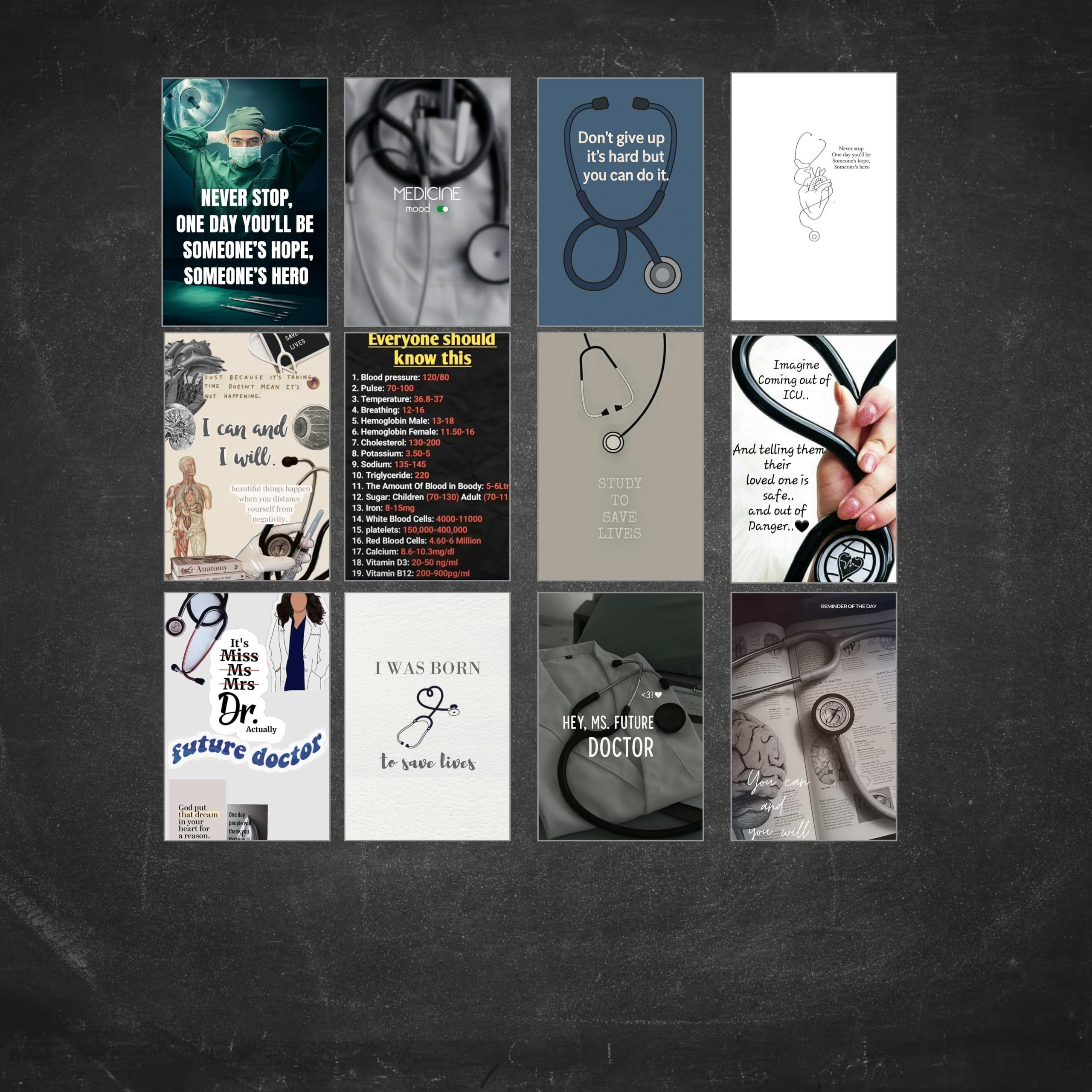 2560x2560 THE URBAN BRAND Set of 12 Doctor Motivational Posters. Medical Quotes & Anatomy Art. A4 HD Matte Finish (Unframed). Perfect HOME for Doctors & Medical Students : Amazon.in: Home & Kitchen