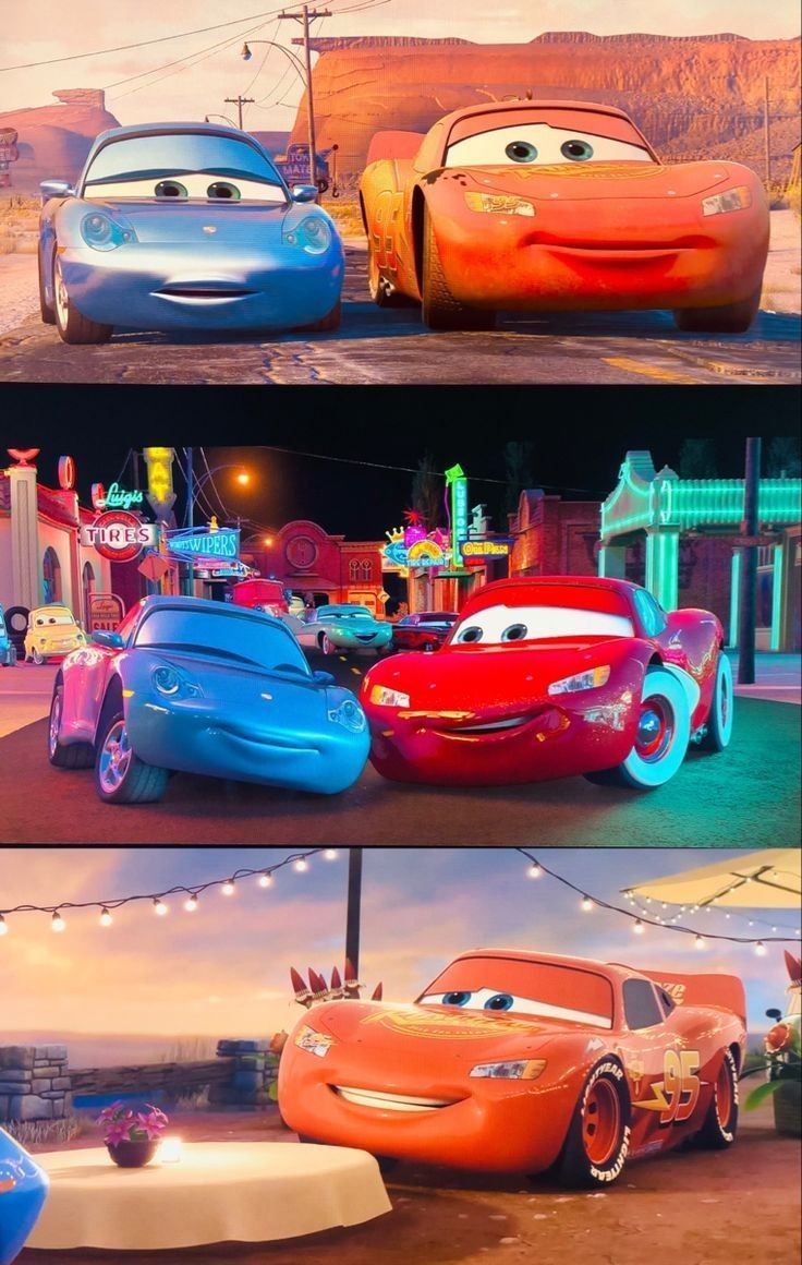 736x1160 Colorful Disney Cars Lined Up. Lightning mcqueen x sally, Mcqueen and sally wallpaper, Lightning mcqueen and sally