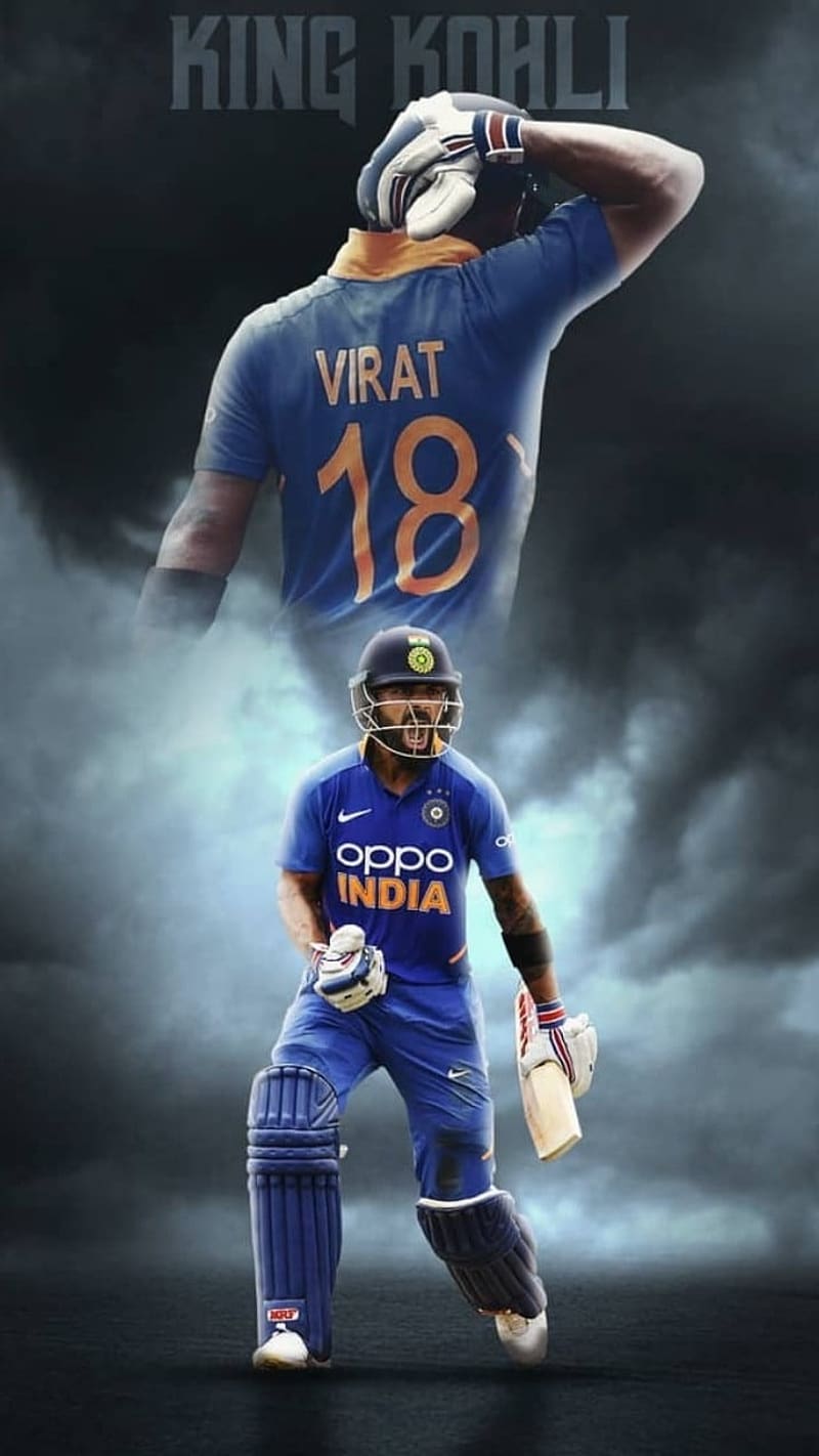 800x1422 Virat Kohli Ke, Animated, HD phone wallpaper