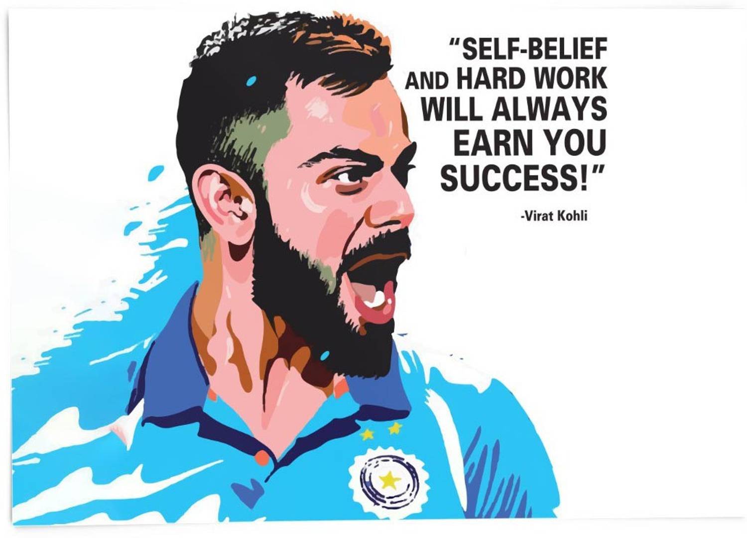 1500x1081 Virat Kohli Motivational Wall Posters Paper Print Posters In India Art, Film, Design, Movie, Music, Nature And Educational Paintings Wallpaper At