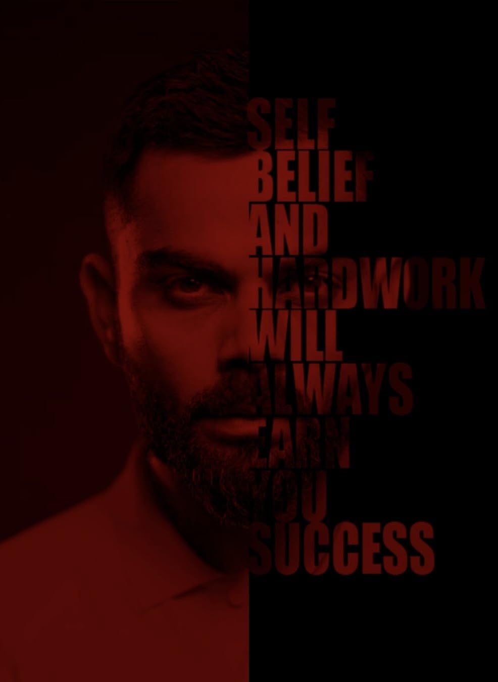 986x1350 A4 Size Motivational Poster Featuring Virat Kohli. Self Belief & Hardwork Quote For Success Inspiring Wall Decor For Students, Athletes, Entrepreneurs : Amazon.in: Home & Kitchen
