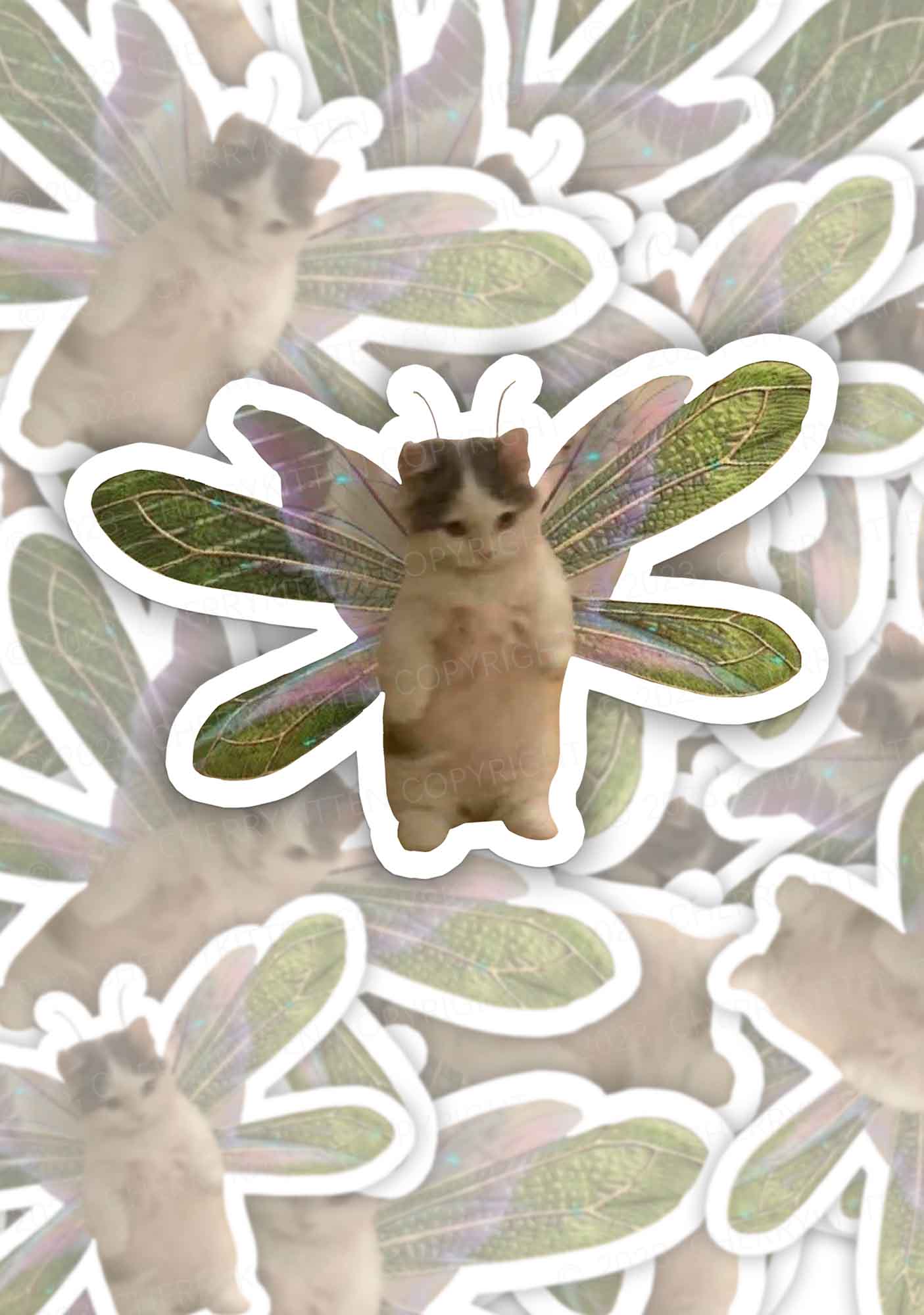 1405x2000 Cherrykitten Cherrykitten Favorites Cat Y2K Stickers Pack Of 10