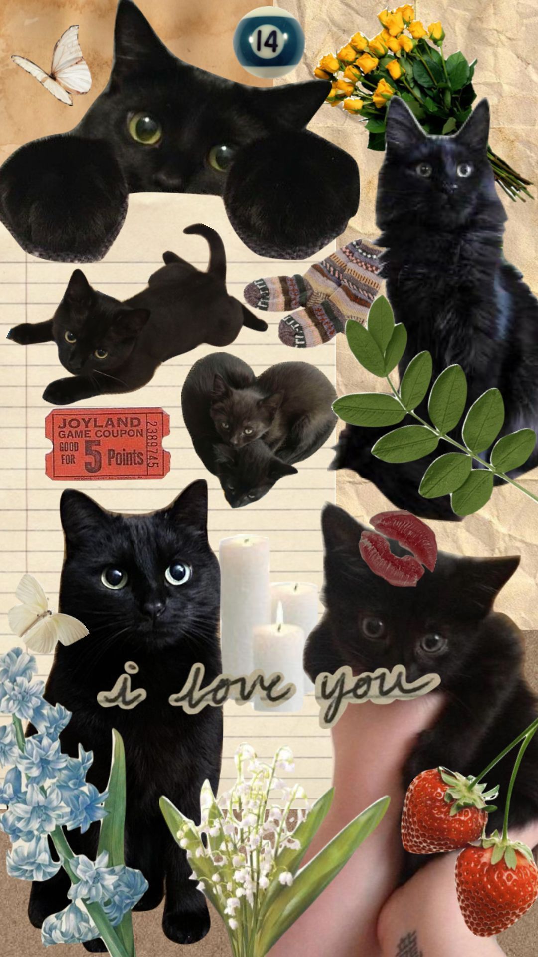 1080x1920 Discover 11 cats and cat collage custom wallpaper ideas. cat heart wallpaper, cute cat collage wallpaper, cat collage aesthetic and more