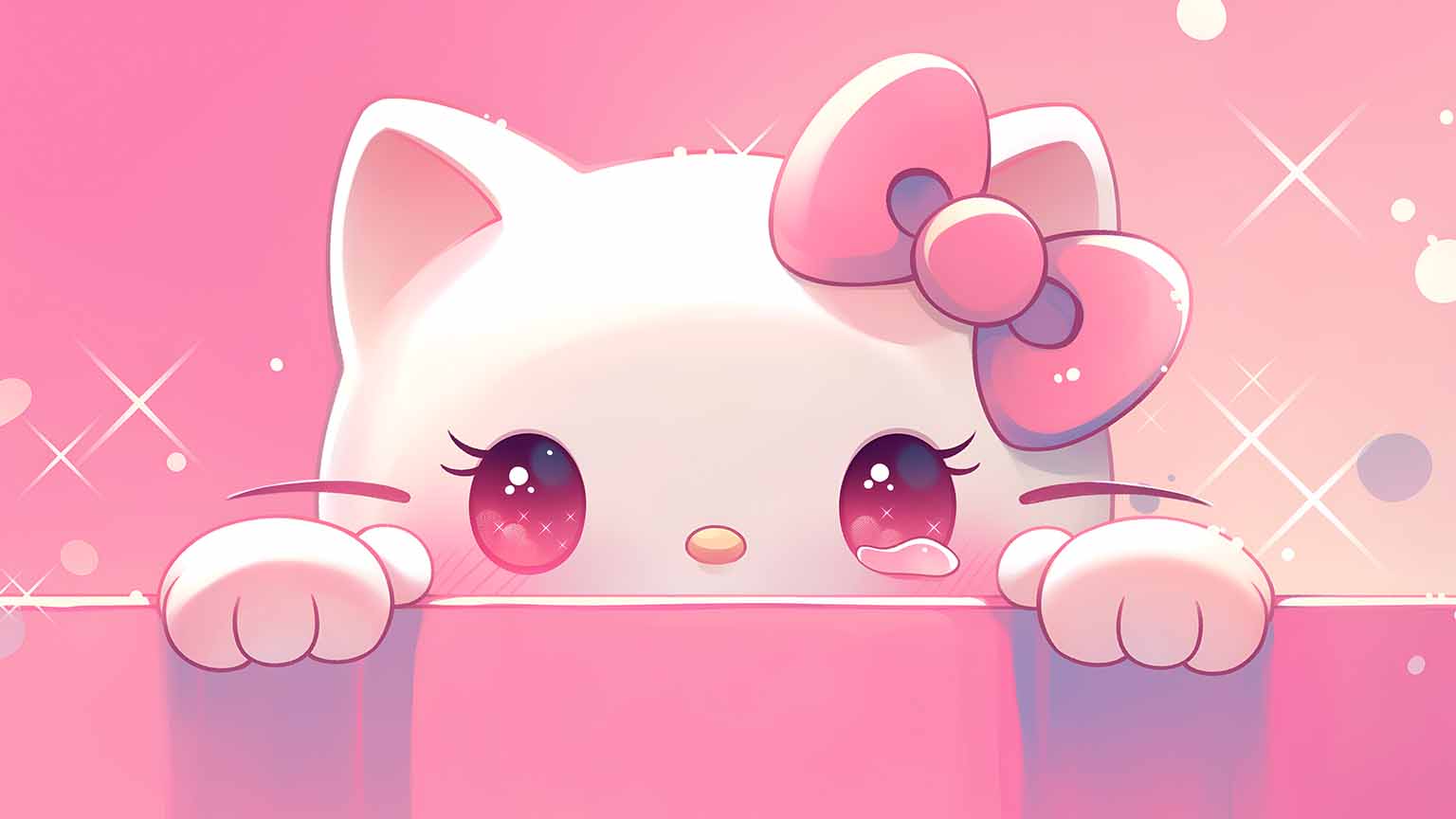 1536x864 Cute Kitty Y2K Aesthetic Blush Cheeks Desktop Wallpaper