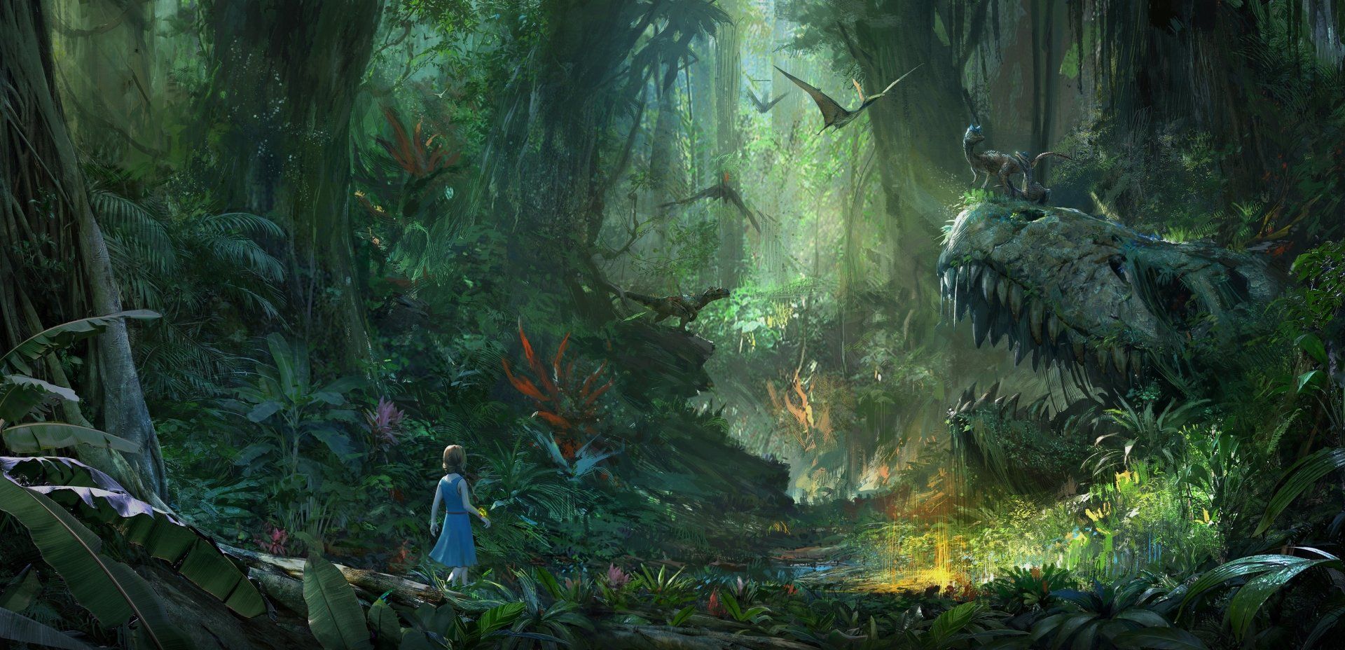 1920x928 ARK Park: Child's Encounter in Dinosaur Forest HD Wallpaperx1595