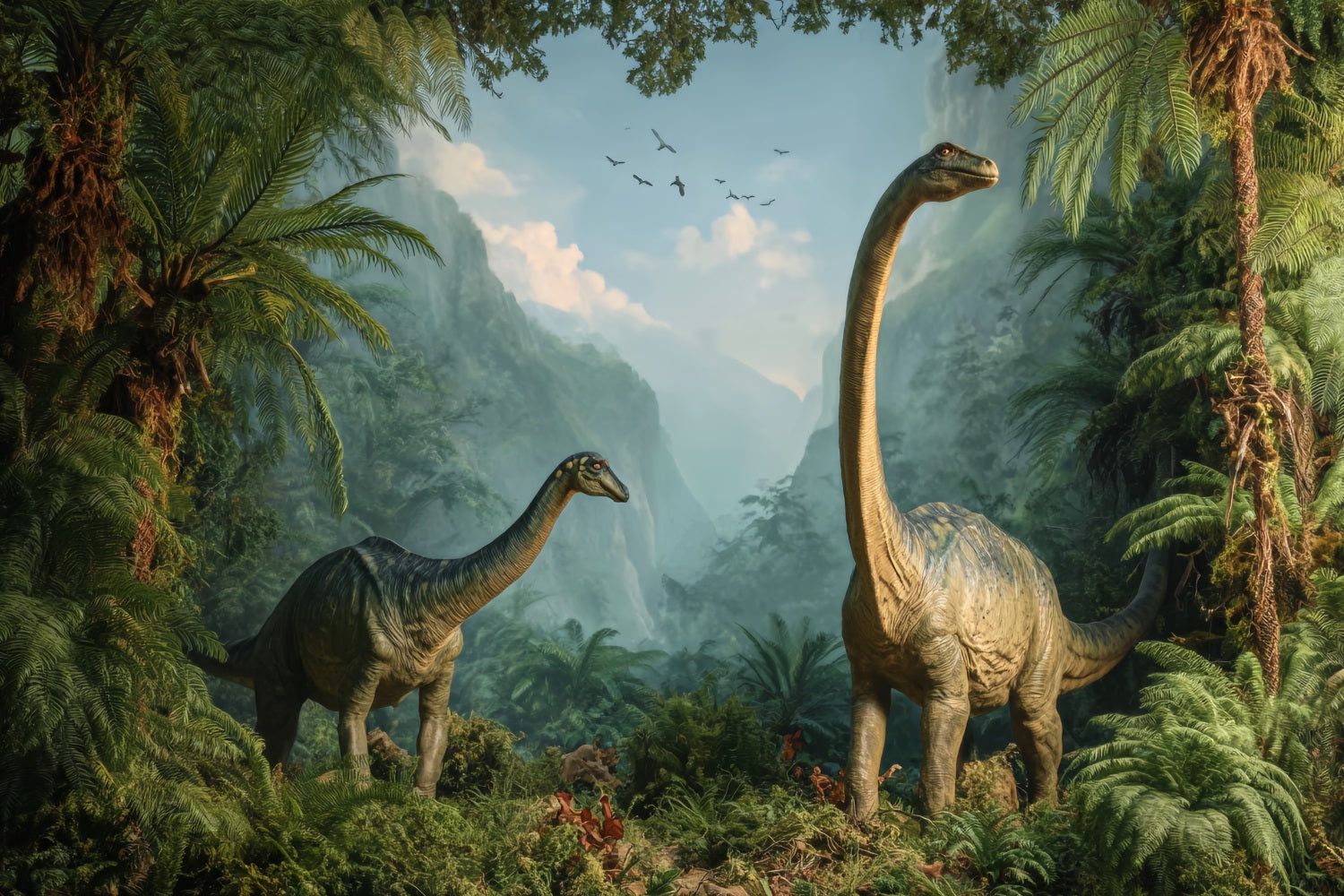 1500x1000 Rainforest Backdrop Jurassic Era Dinosaur Valley Forest Photo Backdrop TWW59 130