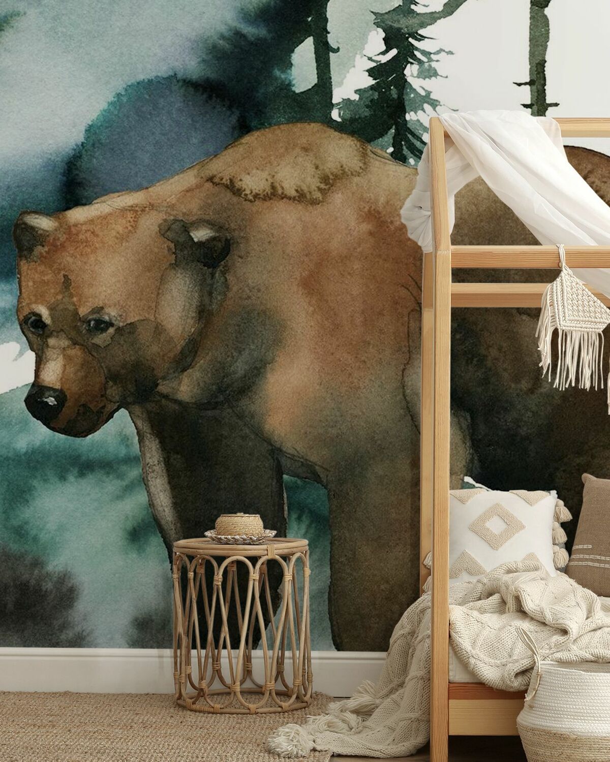 1200x1500 Wall Mural Bear Forest / Children & Design The Wall Or Peel And Stick