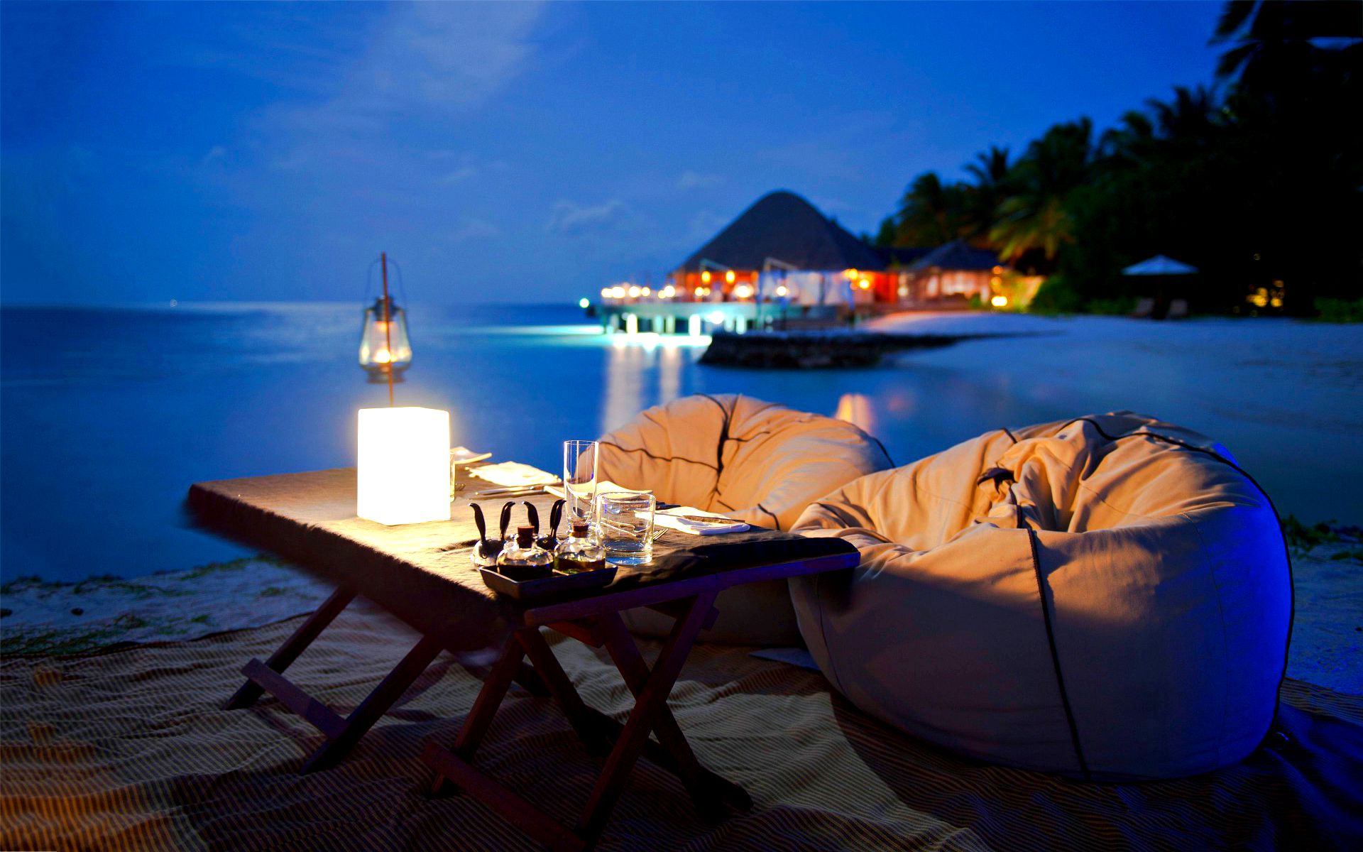 1920x1200 Wallpaper beach, the ocean, romance, the evening, beach, ocean, view, evening for mobile and desktop, section природа, resolution 1920x1200