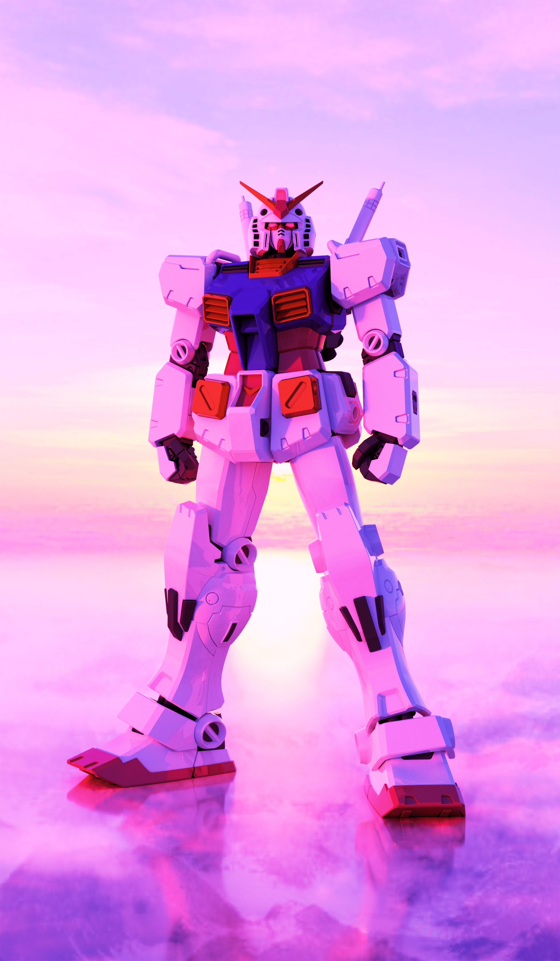 1958x3360 RX 78 2 Gundam (Sentinel Ver.) Sunset Wallpaper