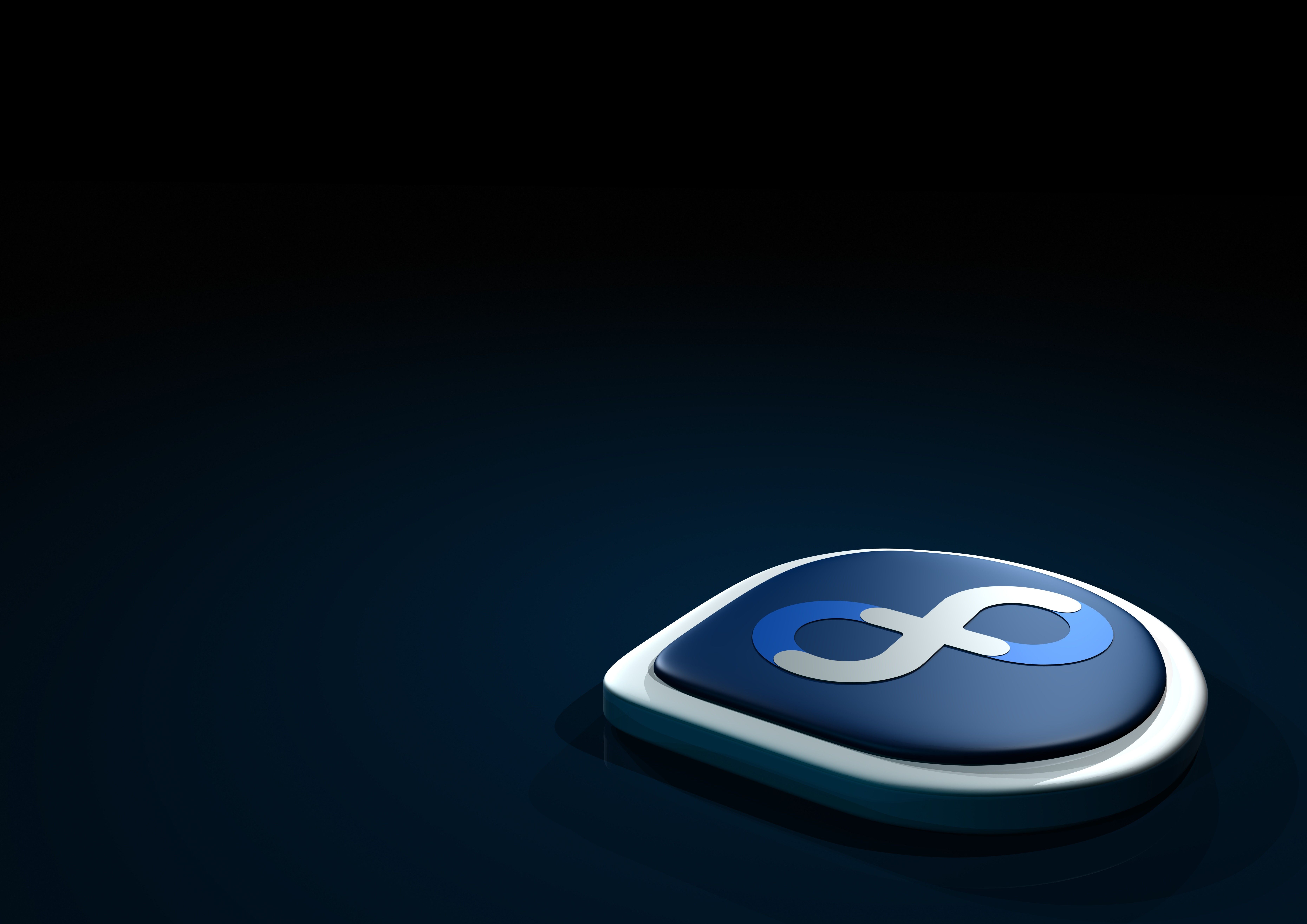 7440x5262 4K Ultra HD Fedora Linux Tech Wallpaper Fedora OS Emblem Designx5262
