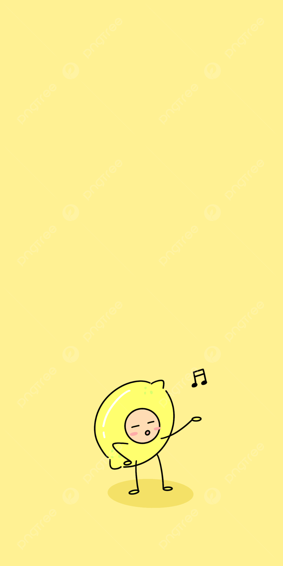 1200x2400 Small Fresh White Transparent, Yellow Small Lemon Small Fresh Cute Mobile Phone Wallpaper, Phone Clipart, Lemon Clipart, Mobile Clipart PNG Image For Free Download